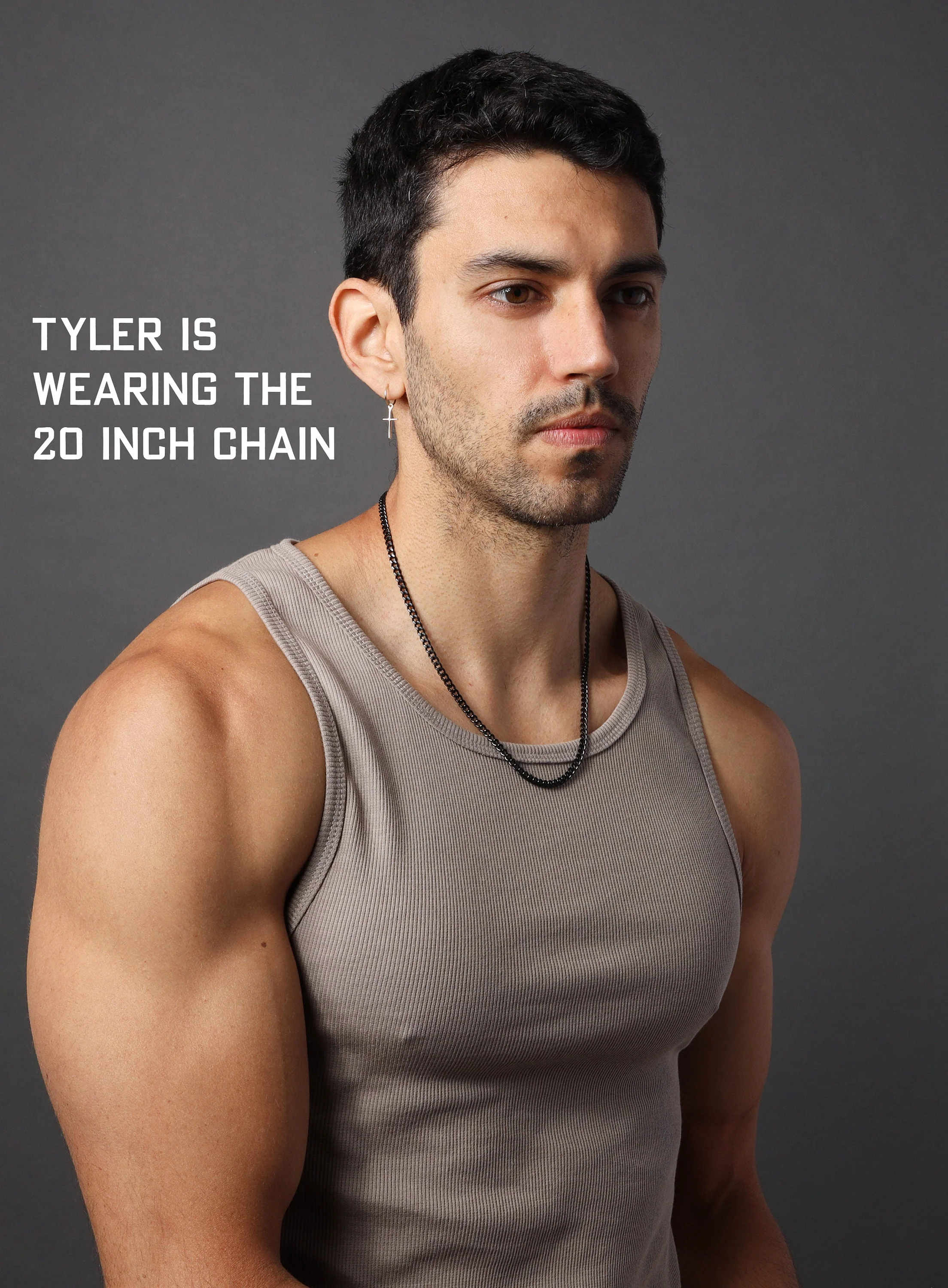 3.5mm black stainless steel cuban chain - Image 8