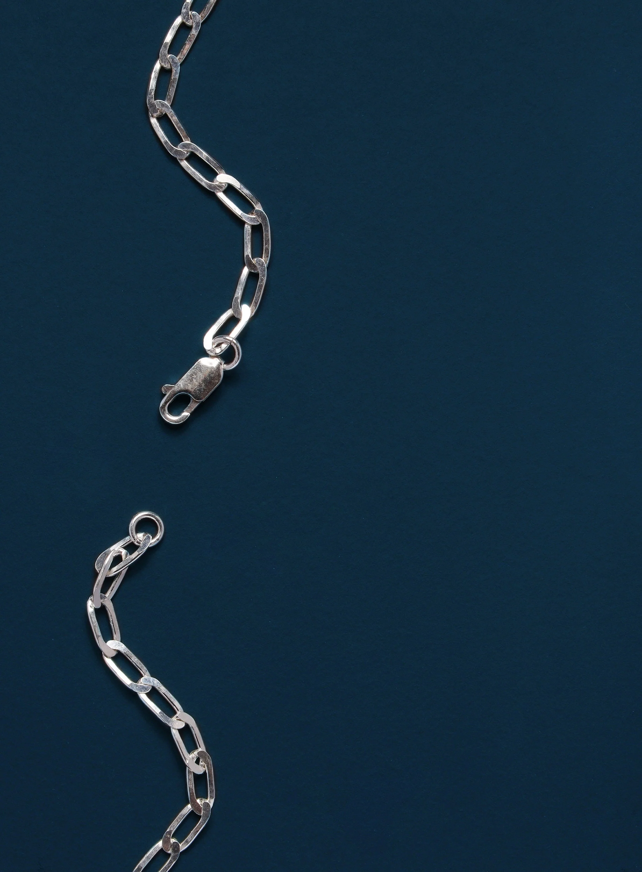 4mm 925 Sterling Silver Elongated Flat Oval Chain - Image 5