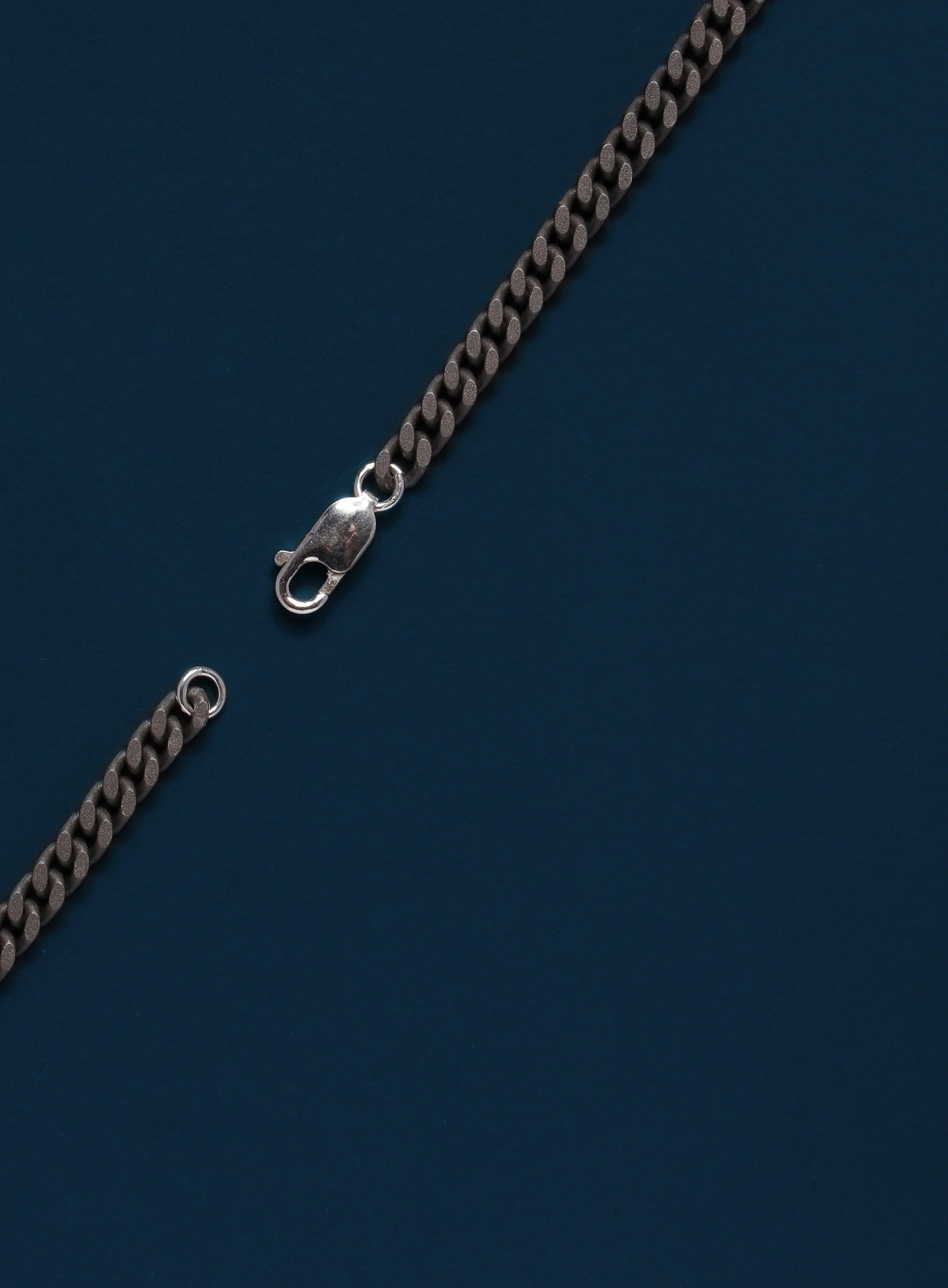 Titanium Coated over 925 Sterling Silver Cuban Chain Necklace - Image 5