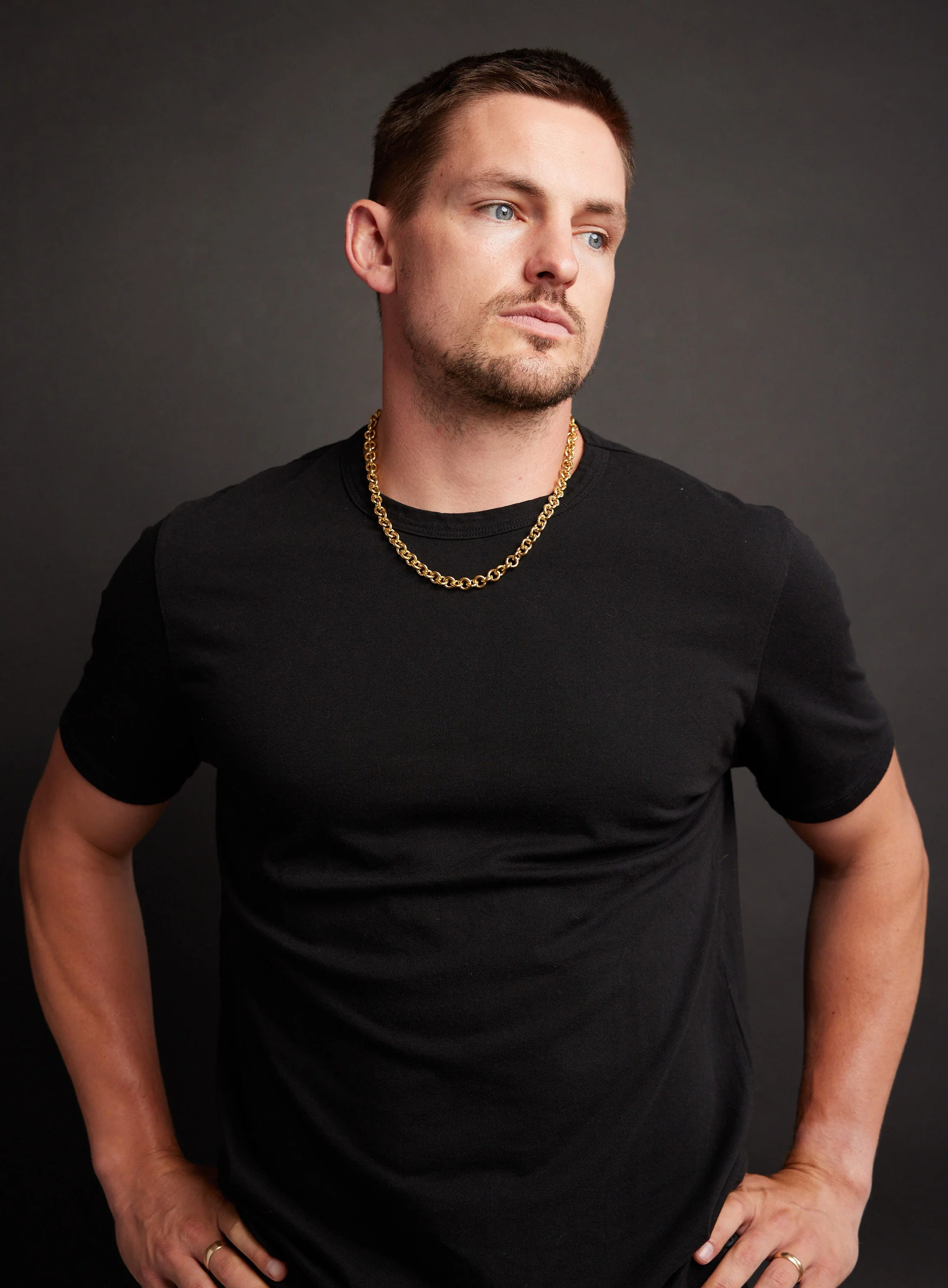 9mm Gold Round Cable Chain Necklace for Men - Image 3
