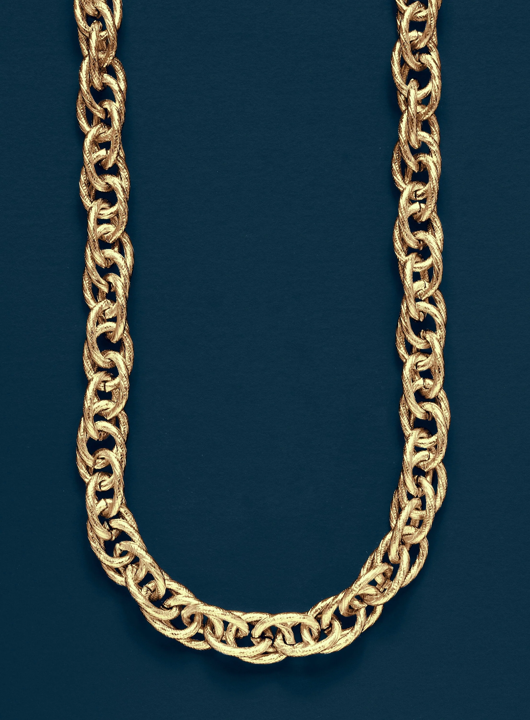 Men's Gold 10mm Thick Rope Chain Necklace - Image 2