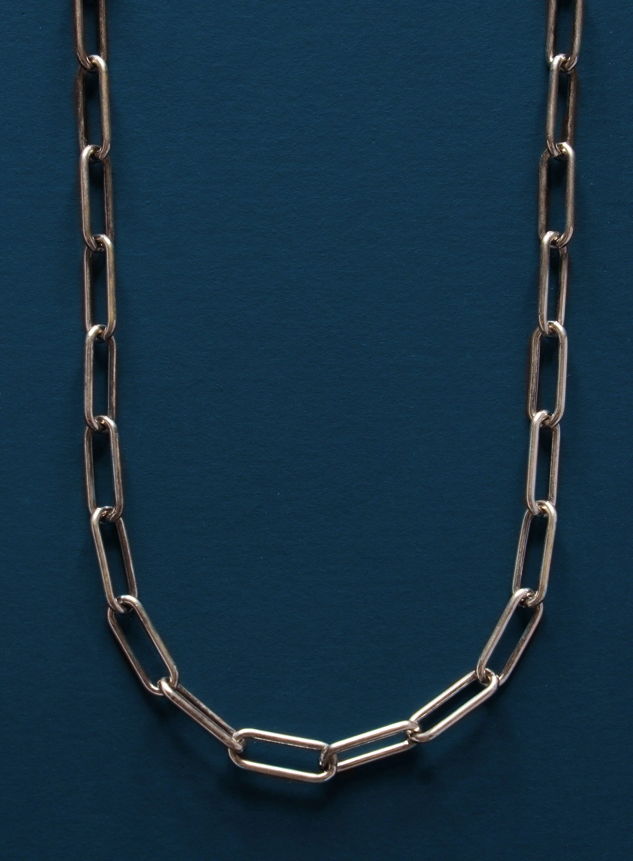 925 Oxidized Sterling Silver Large Cable Chain Link Necklace for Men