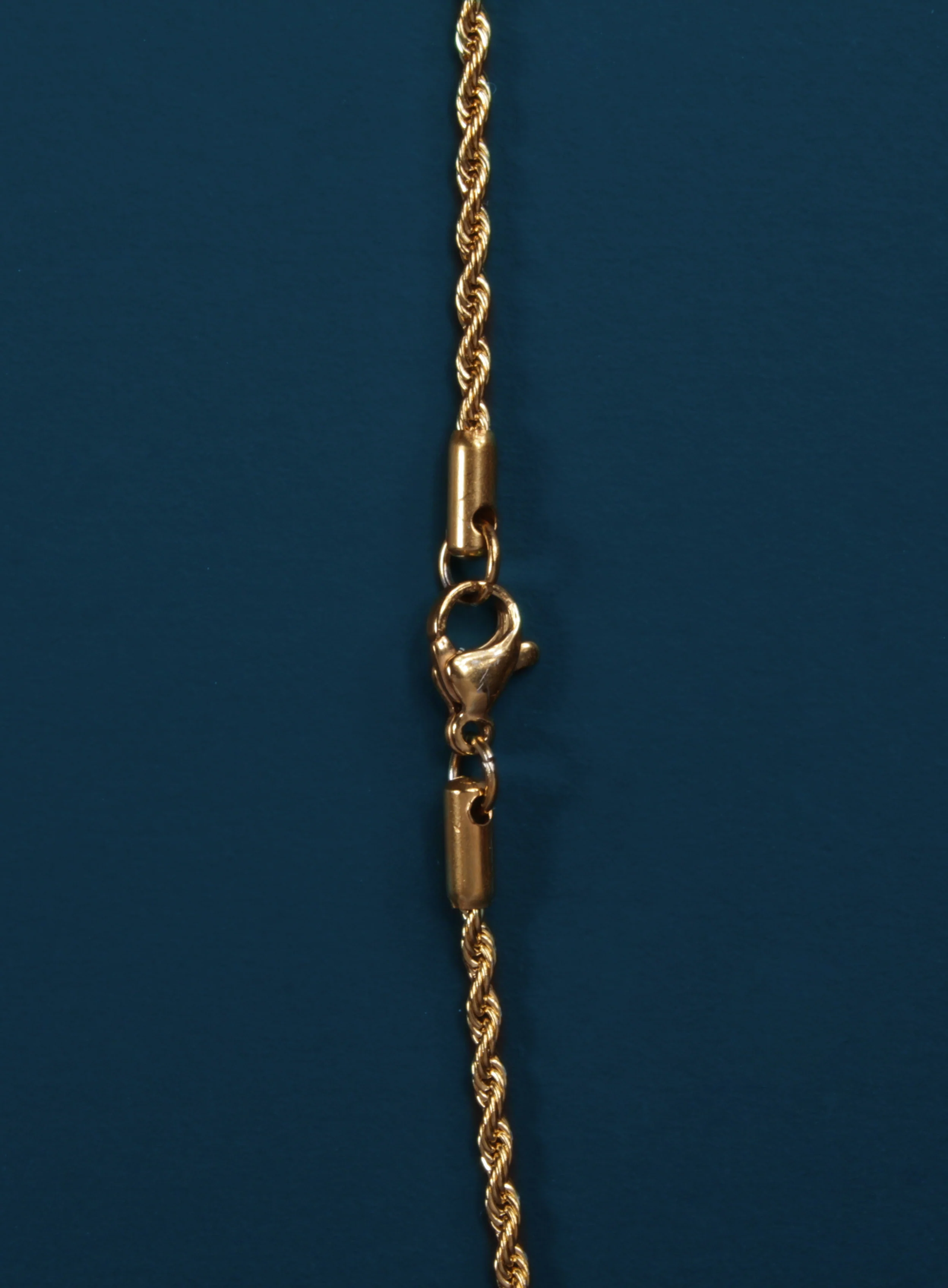 Small Gold Cross Pendant on Rope chain - Image 6