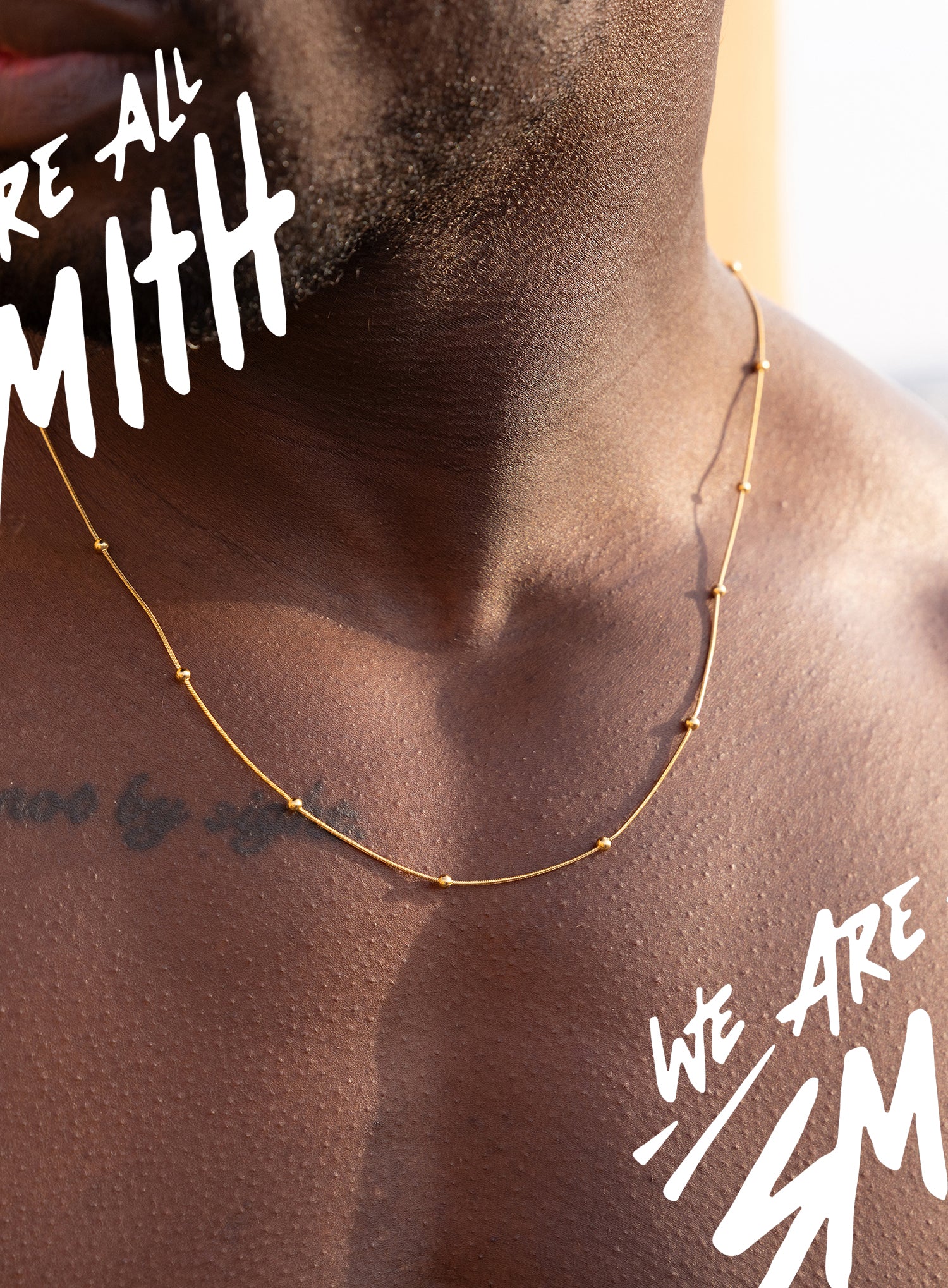 Mens Stainless Steel Gold Plated Minimalist Satellite Chain - Image 7