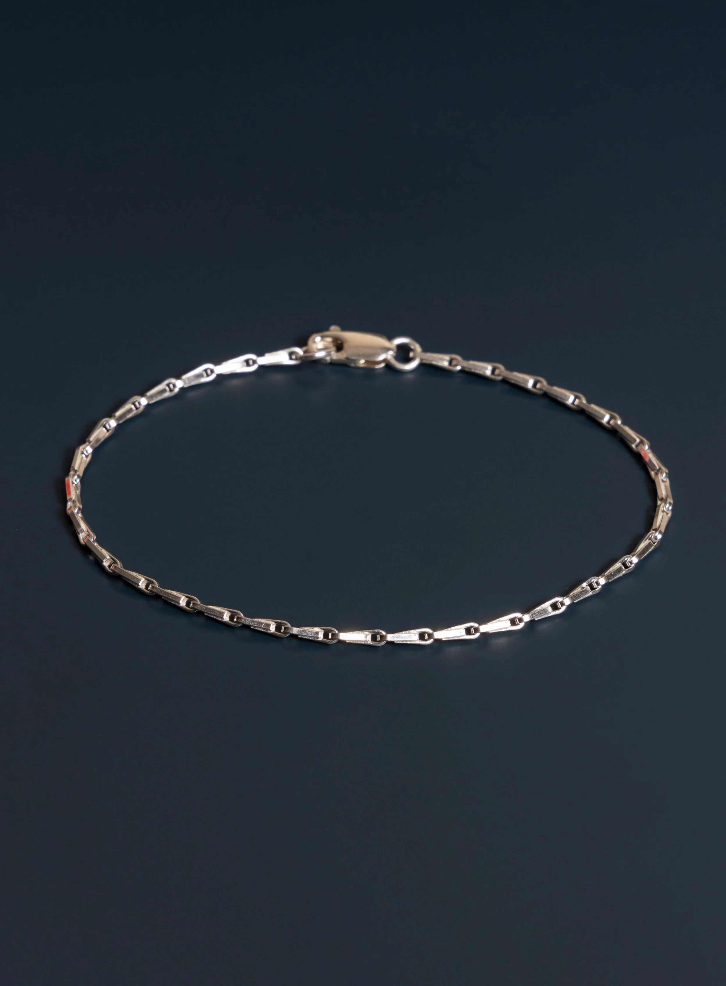 925 Sterling Silver 2mm Minimalist Chain Men's Bracelet - Image 5