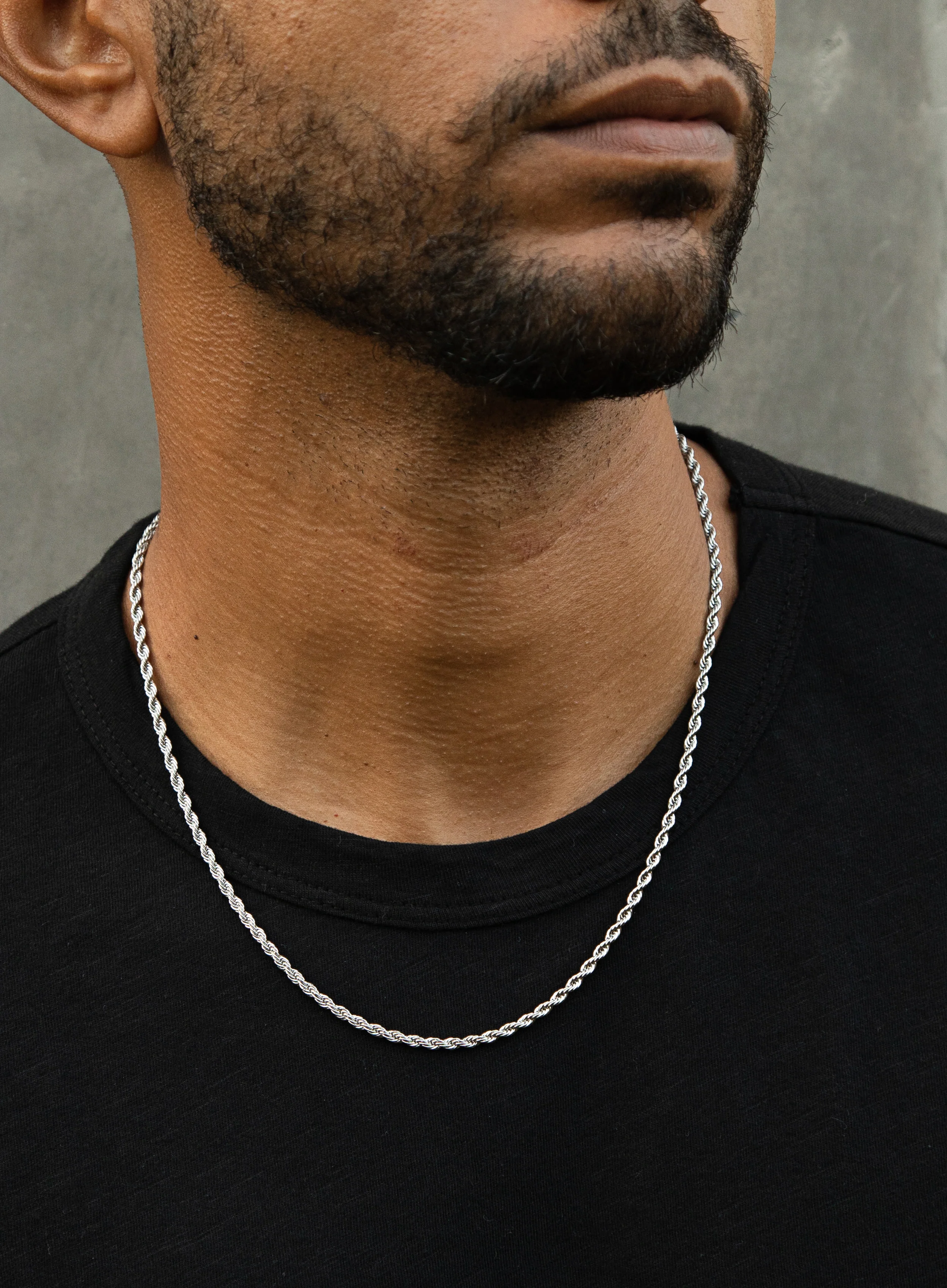 Necklace Set: Silver Rope Chain and St. Christopher Necklace - Image 15