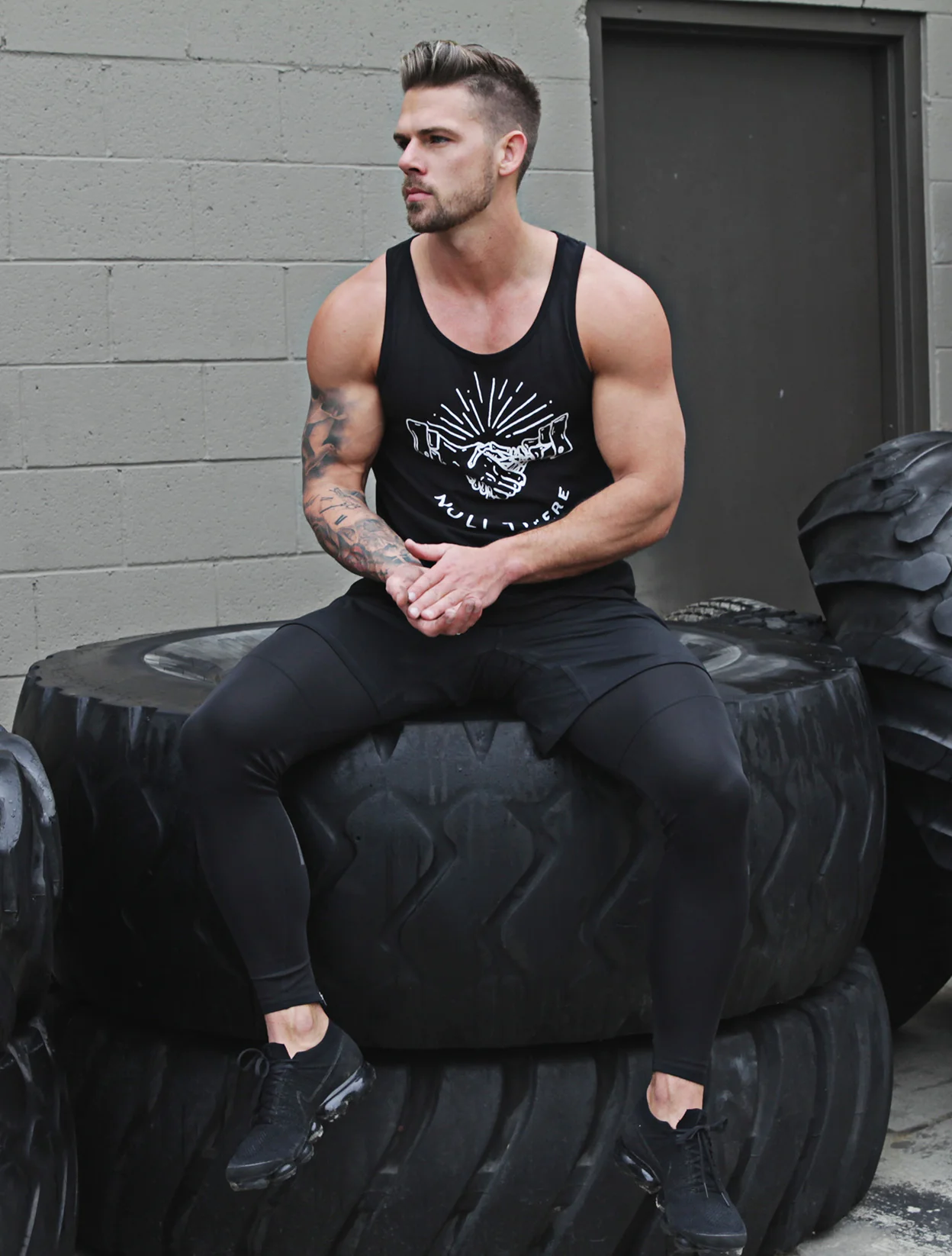 "Noli Timere" (Do not be afraid) Black Tank Top - Image 2