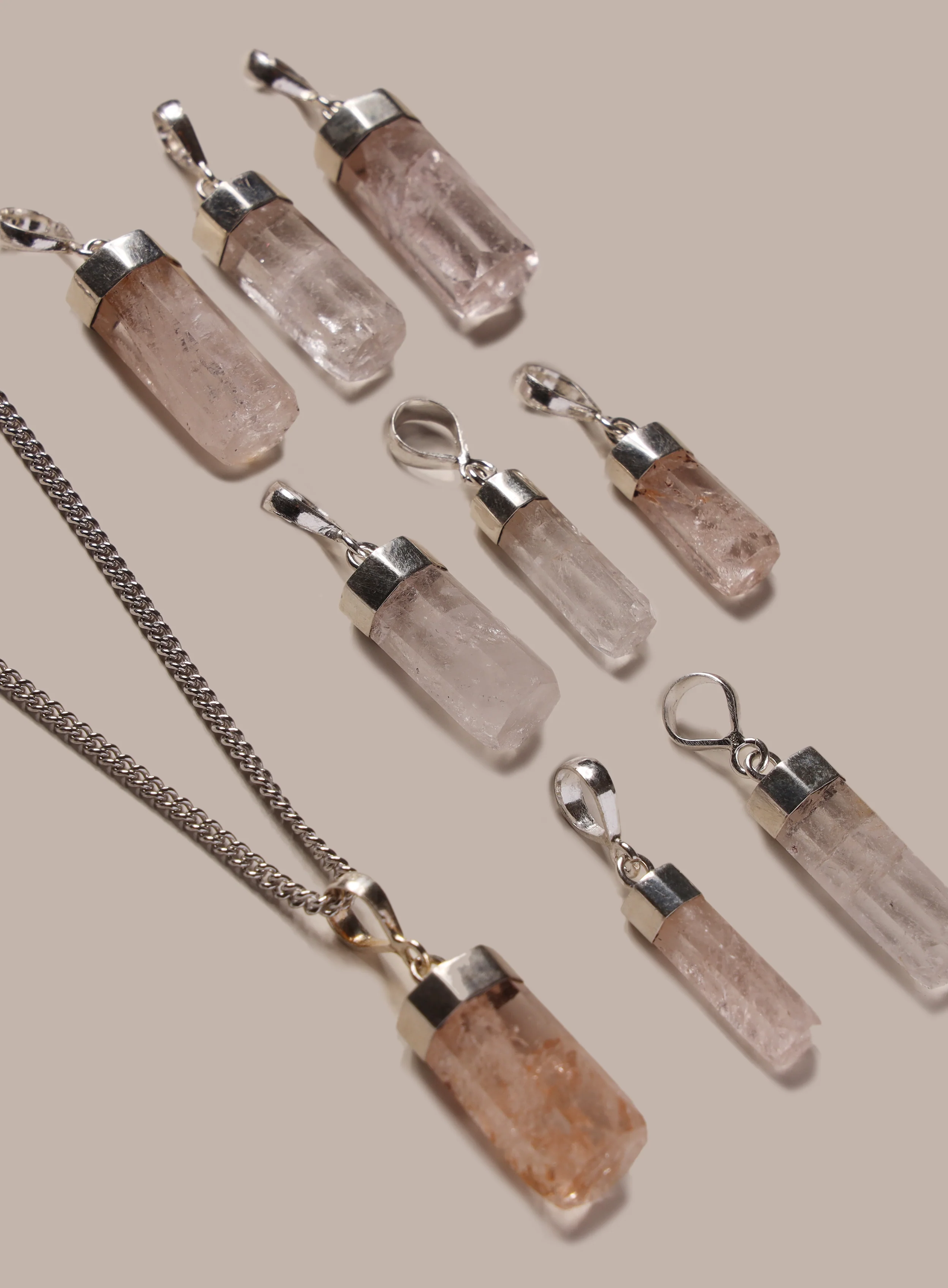 One of a Kind Genuine Morganite Pendant on 925 Sterling Silver Chain - Image 5