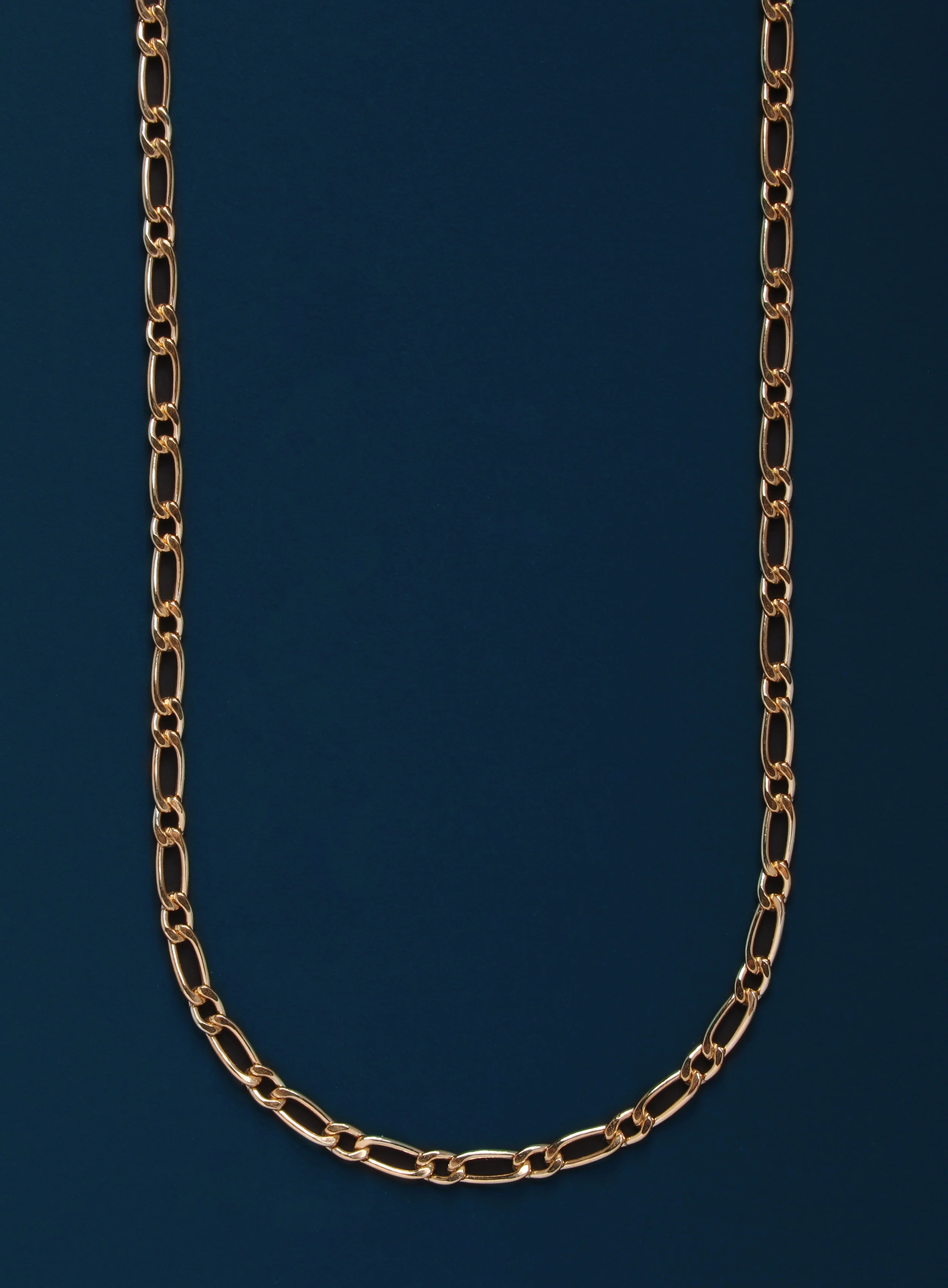 One to One Round + Elongated Cable 14k Gold Filled Chain Necklace