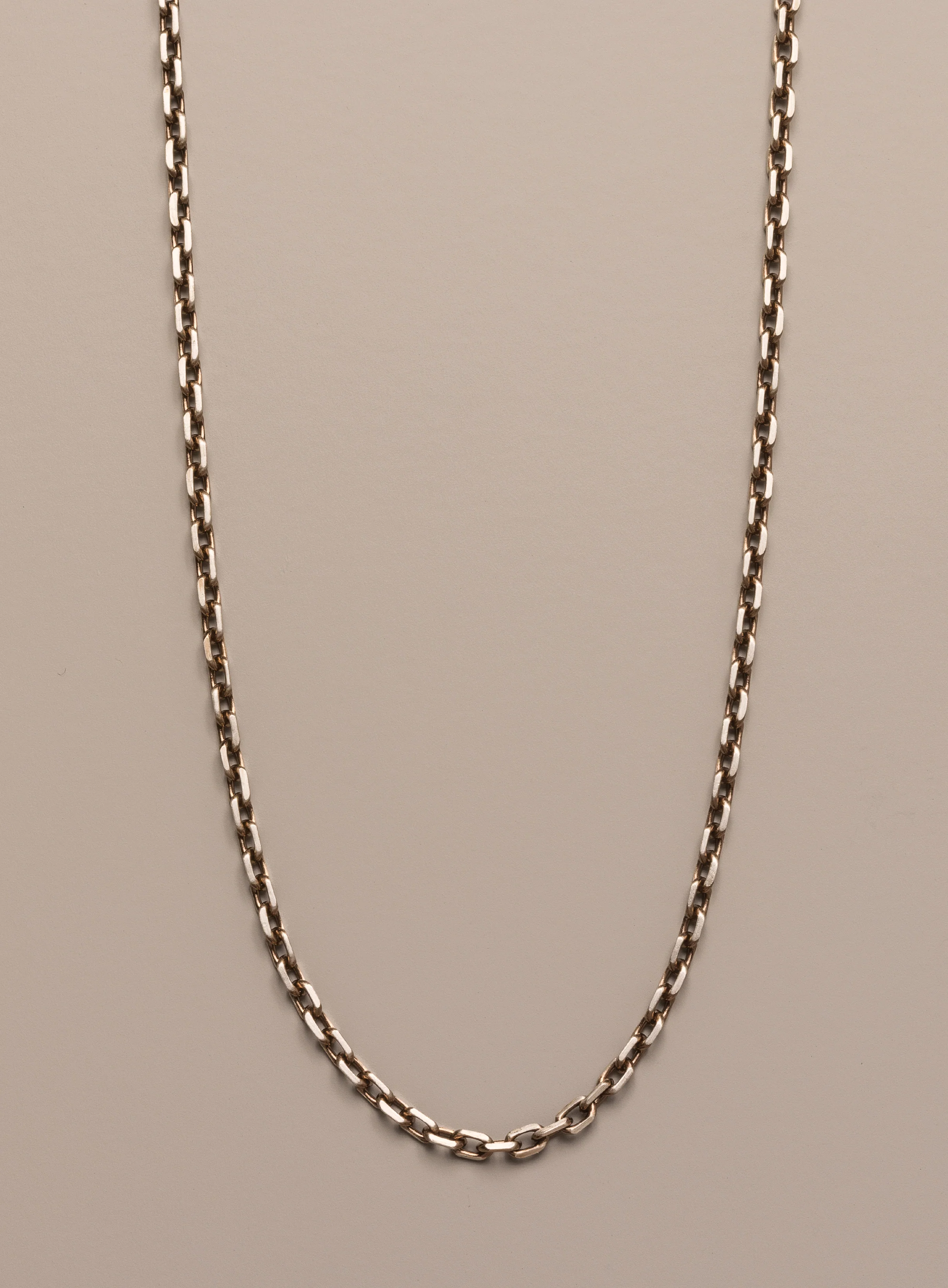 Oxidized Sterling + "Chocolate" Vermeil Gold Cable Chain Necklace - Image 3