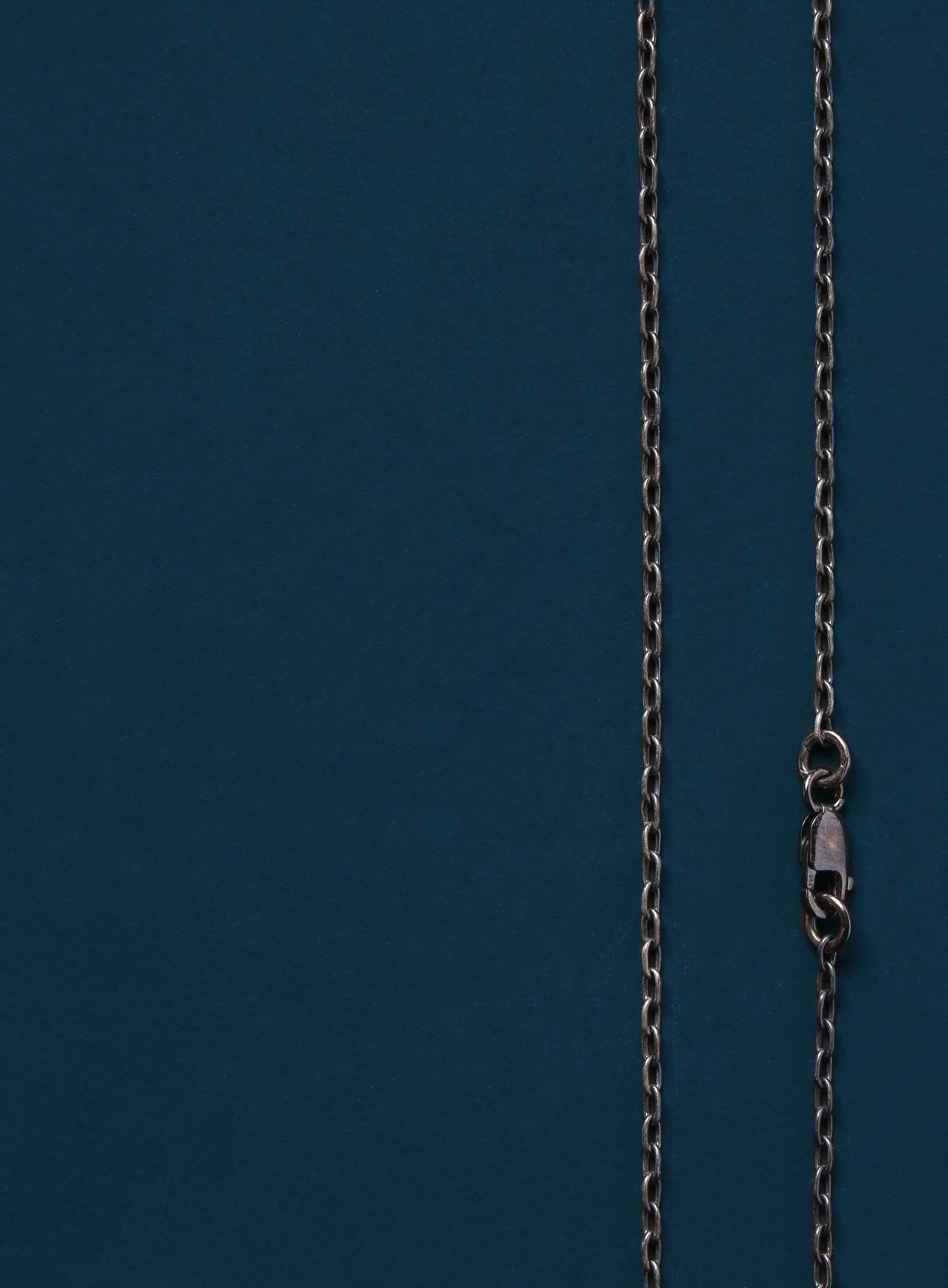 Oxidized Sterling Silver Small Cable Chain Necklace for Men - Image 4