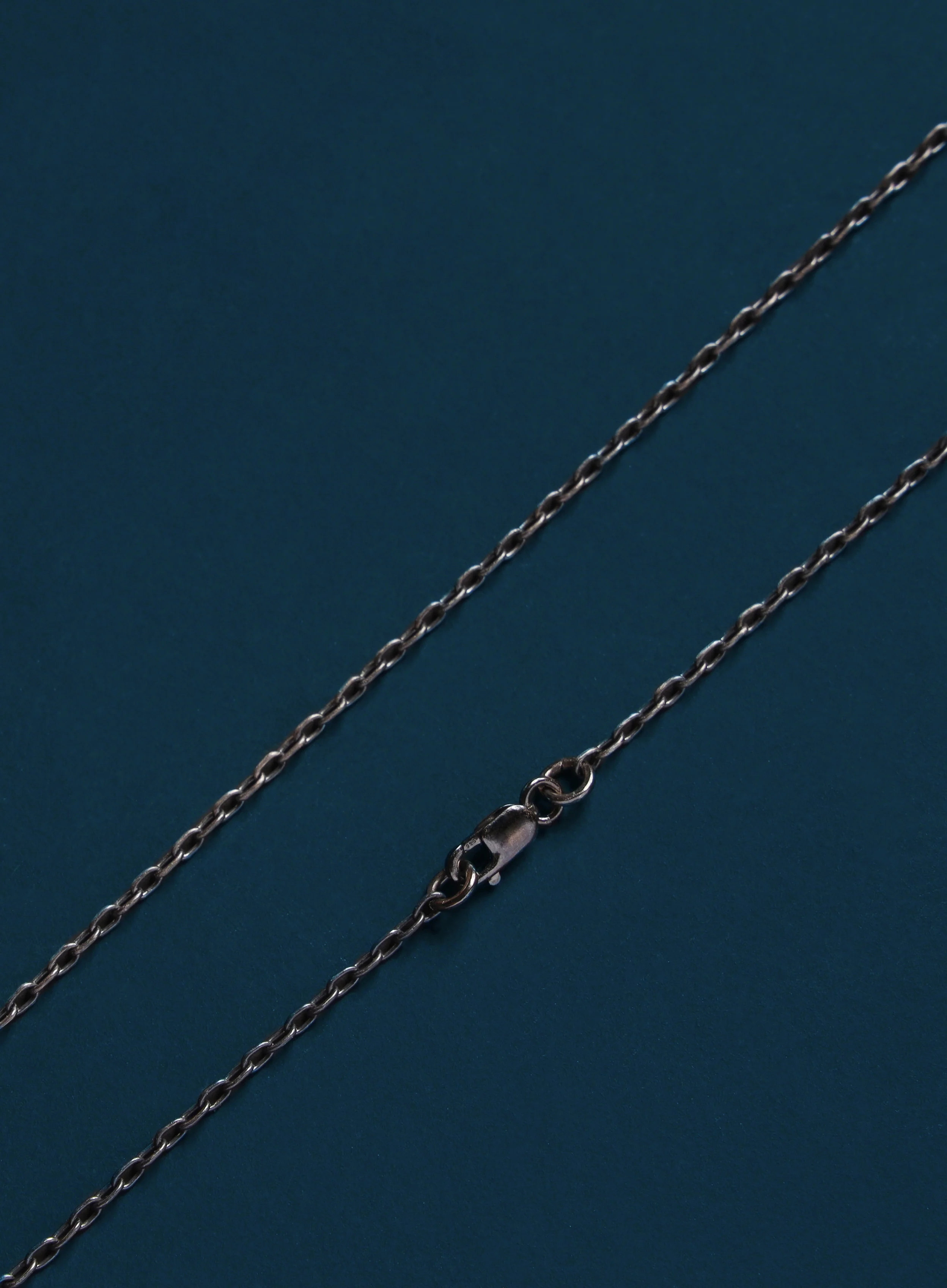 Oxidized Sterling Silver Small Cable Chain Necklace for Men - Image 6
