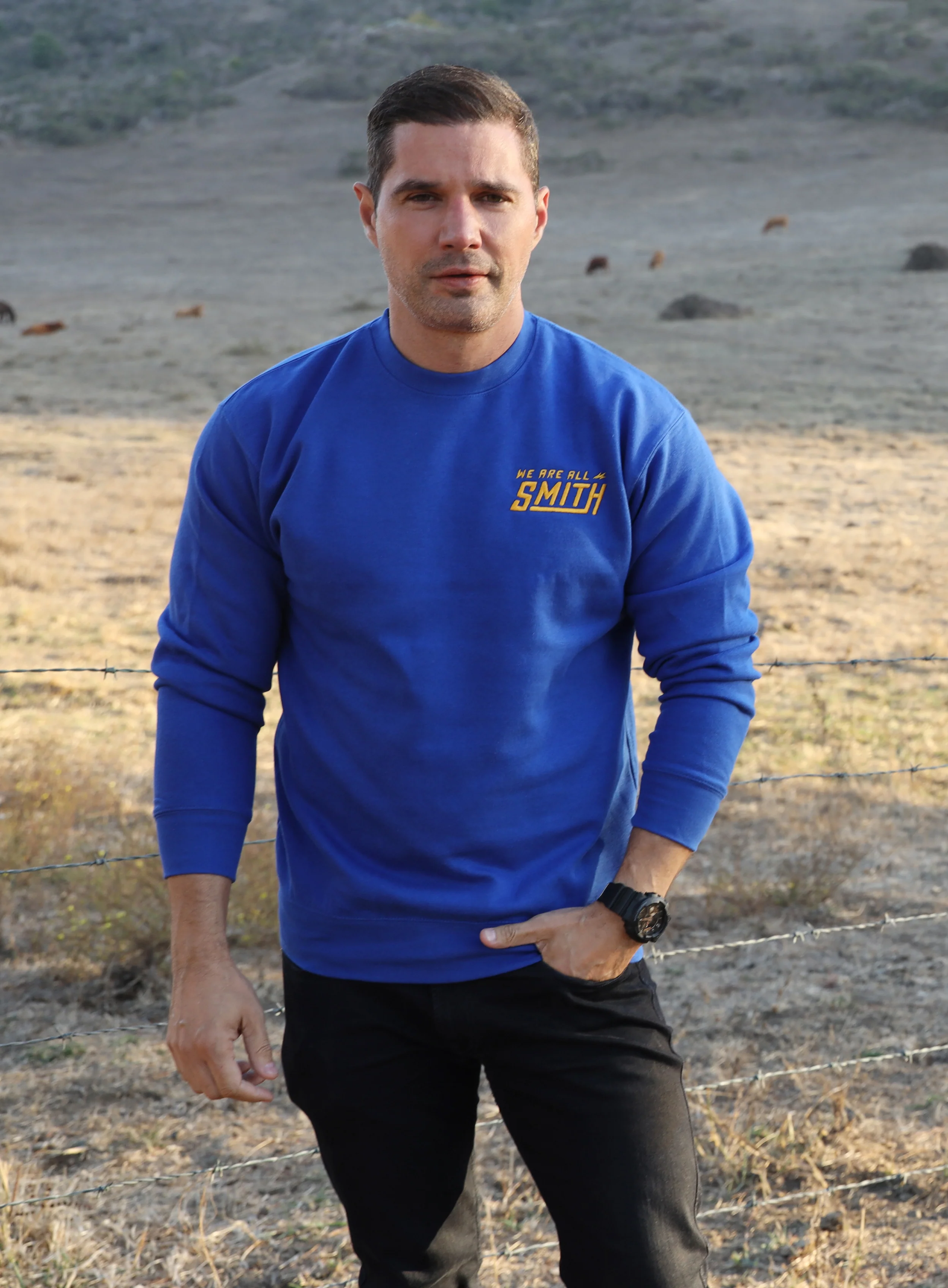 Royal Blue Embroidered WAAS Logo Unisex Sweatshirt