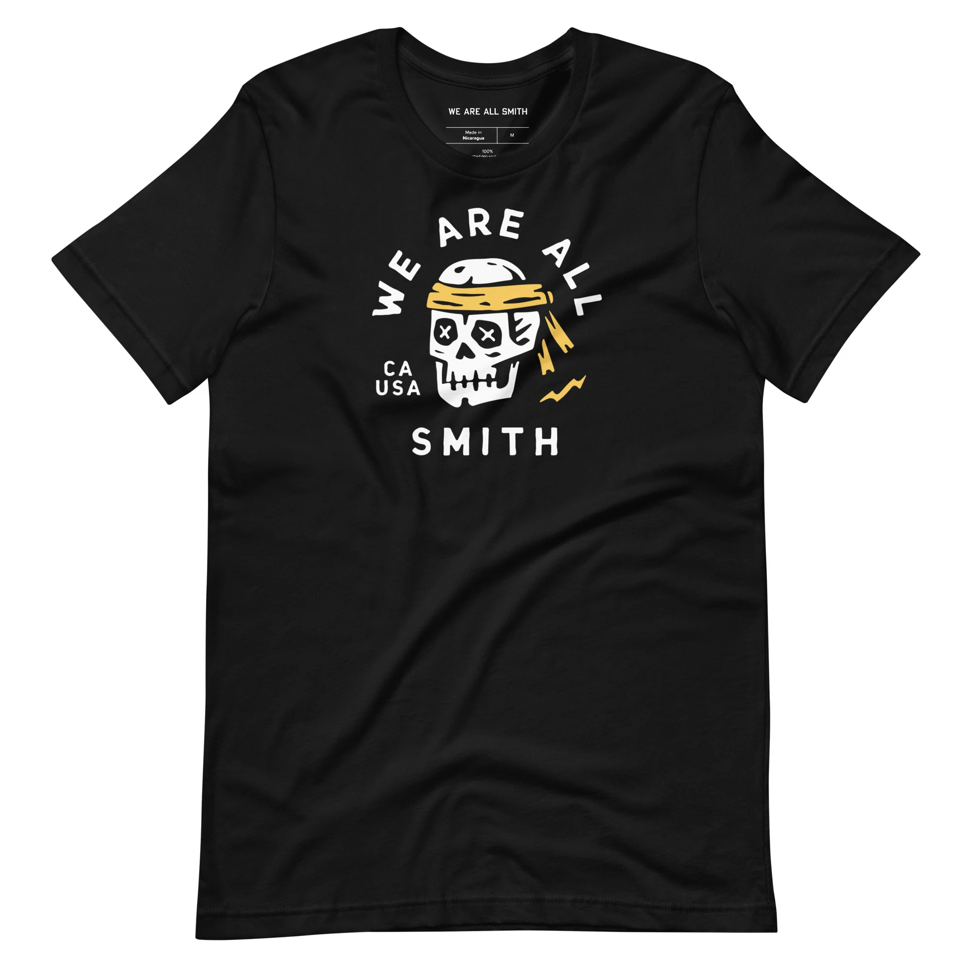 Skull Black Unisex black short sleeve t-shirt - Image 3