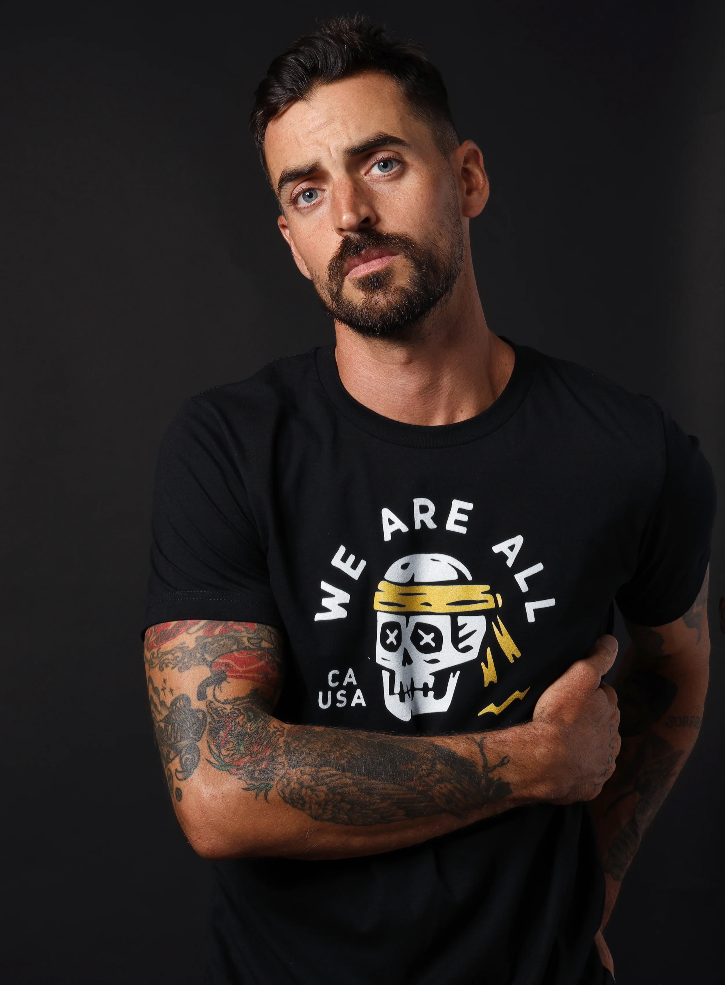 Skull Black Unisex black short sleeve t-shirt - Image 7