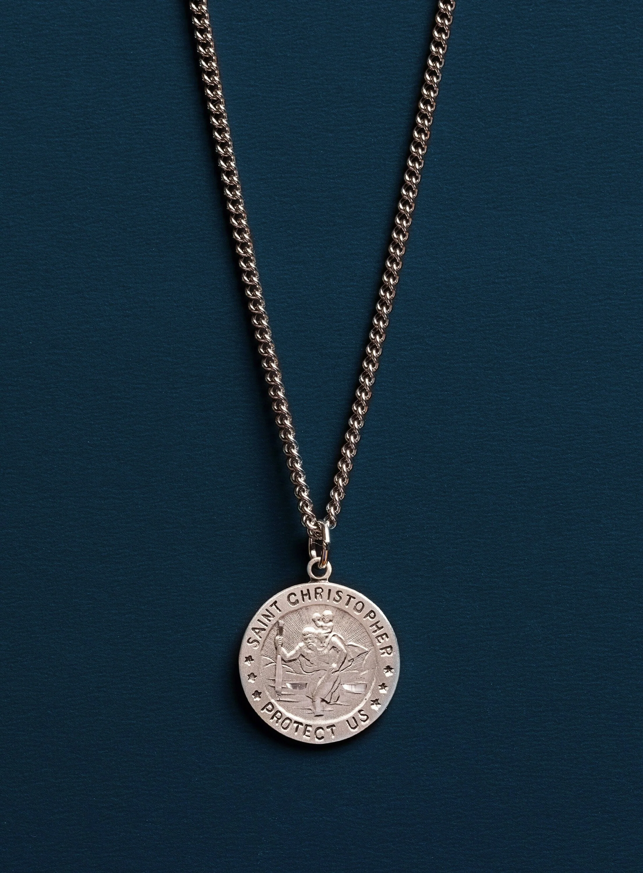 Small Saint Christopher Men's Necklace for Men