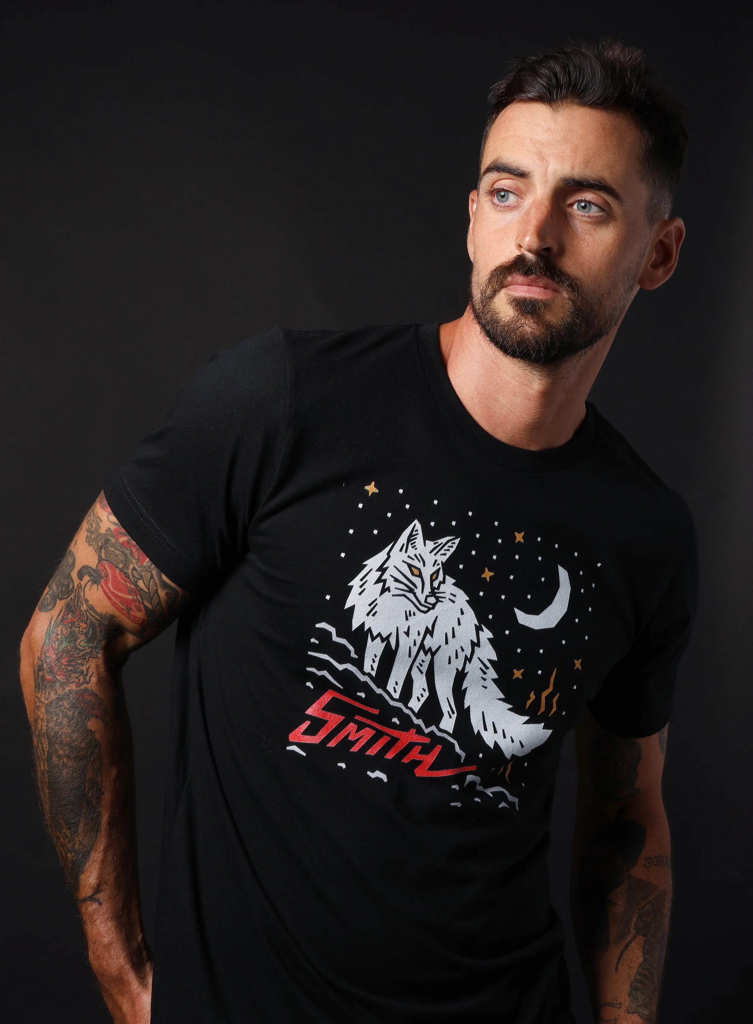 Smith Wolf Black Short Sleeve Unisex t-shirt - Image 2