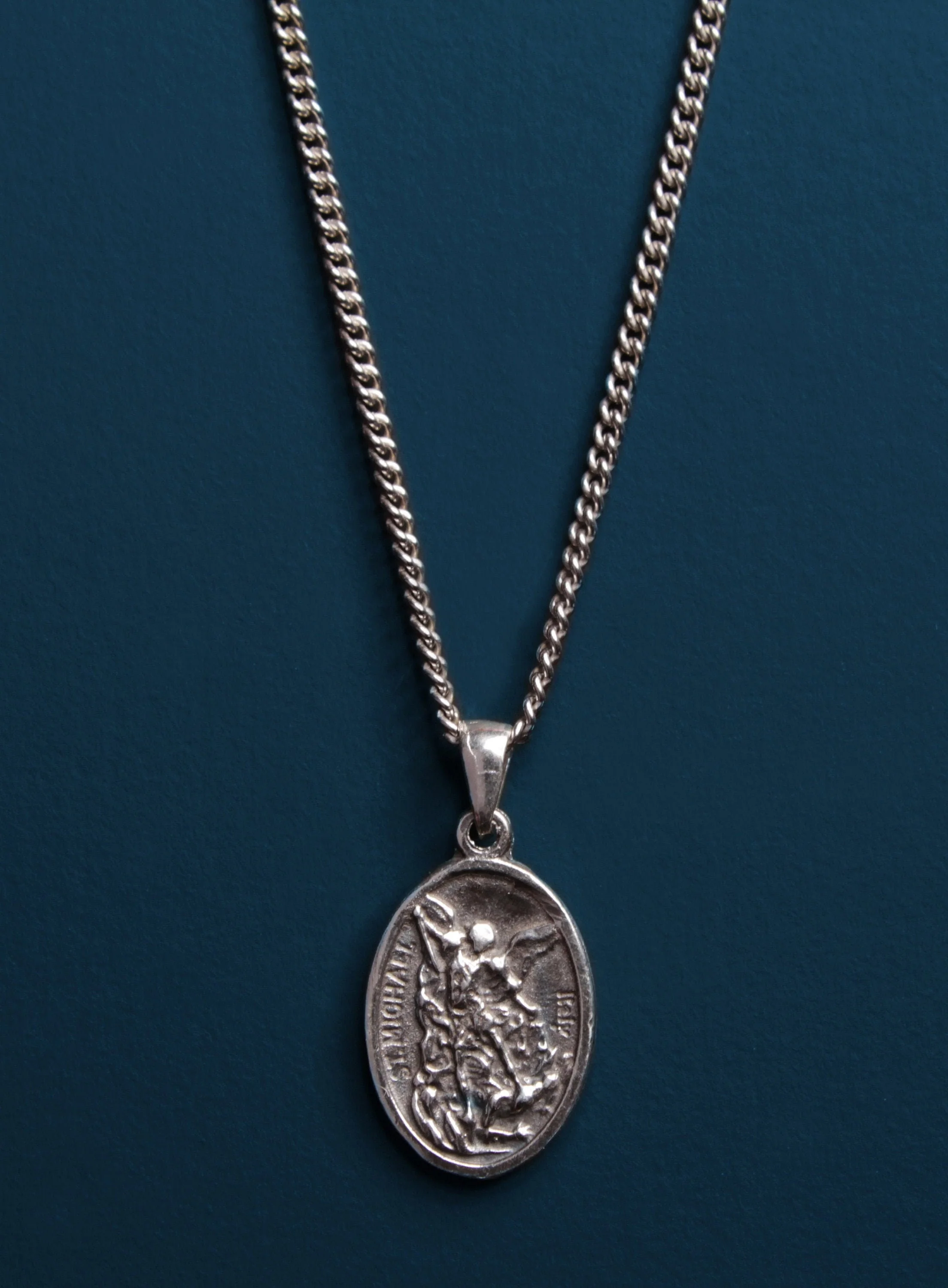 St Michael and Guardian Angel Men's Necklace