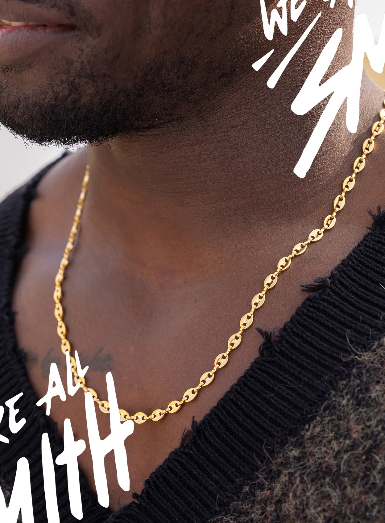 Stainless Steel Gold Plated 5mm Mariners Chain Necklace - Image 6