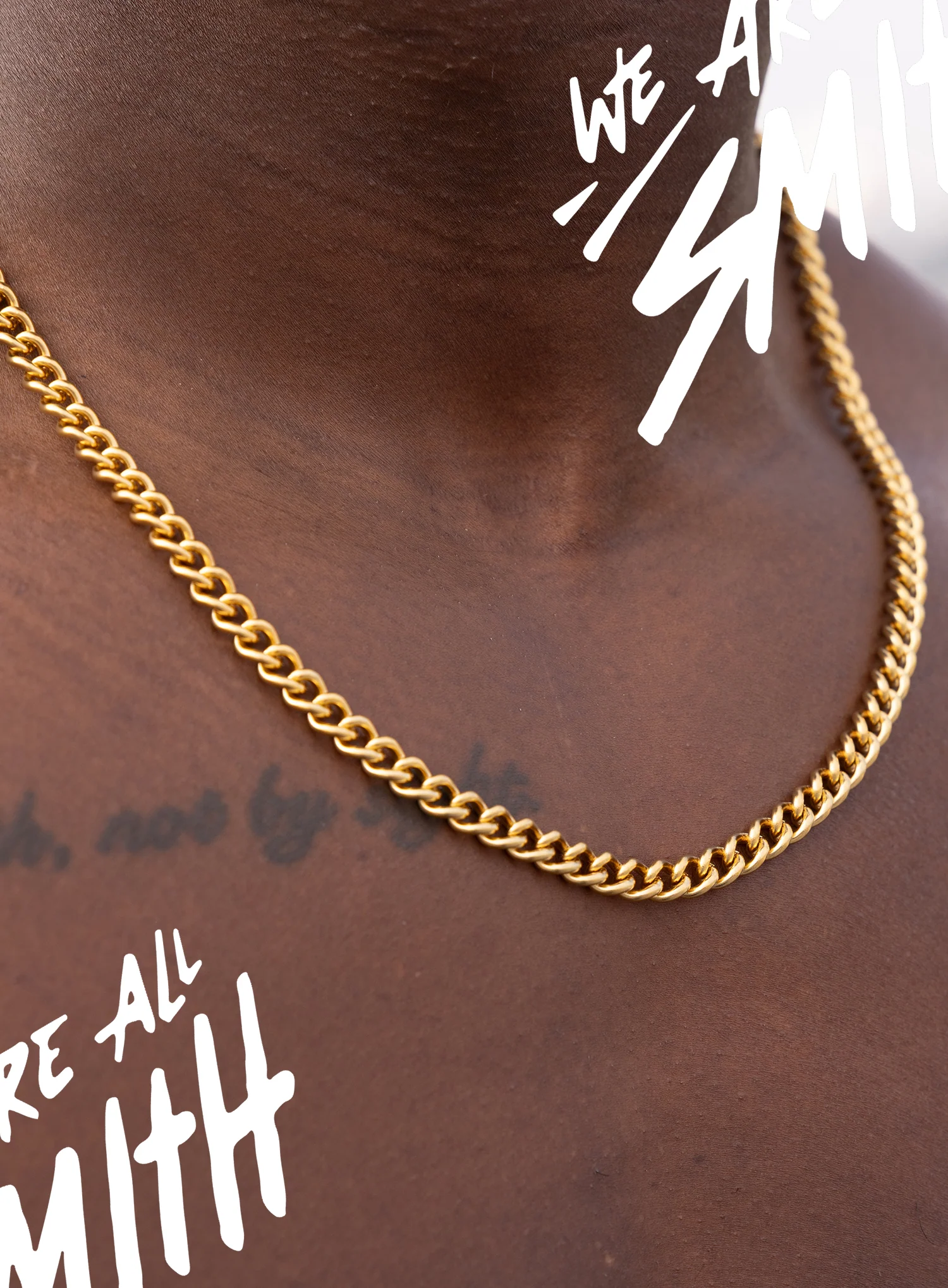Stainless Steel Gold Plated 7mm Curb Chain Necklace - Image 5