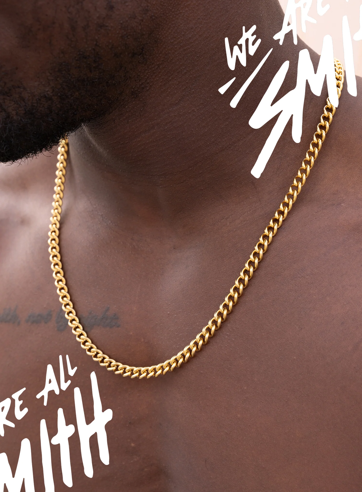 Stainless Steel Gold Plated 7mm Curb Chain Necklace - Image 7