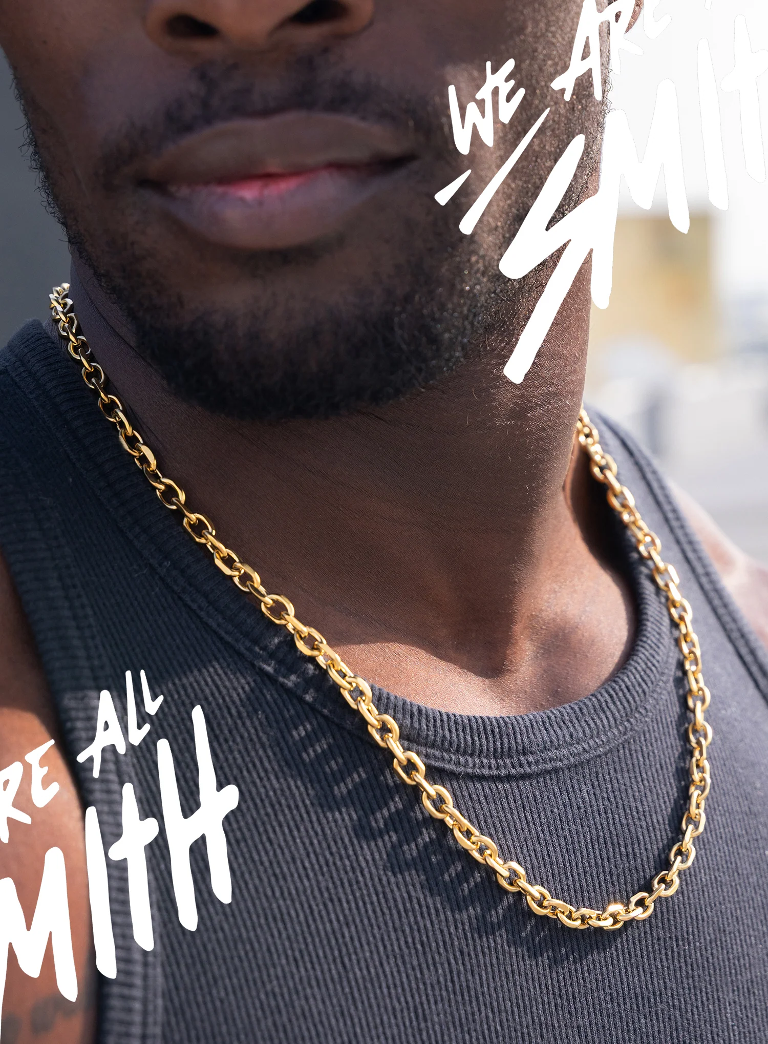 Stainless Steel Gold Plated 8mm Thick Cable Chain Necklace - Image 4