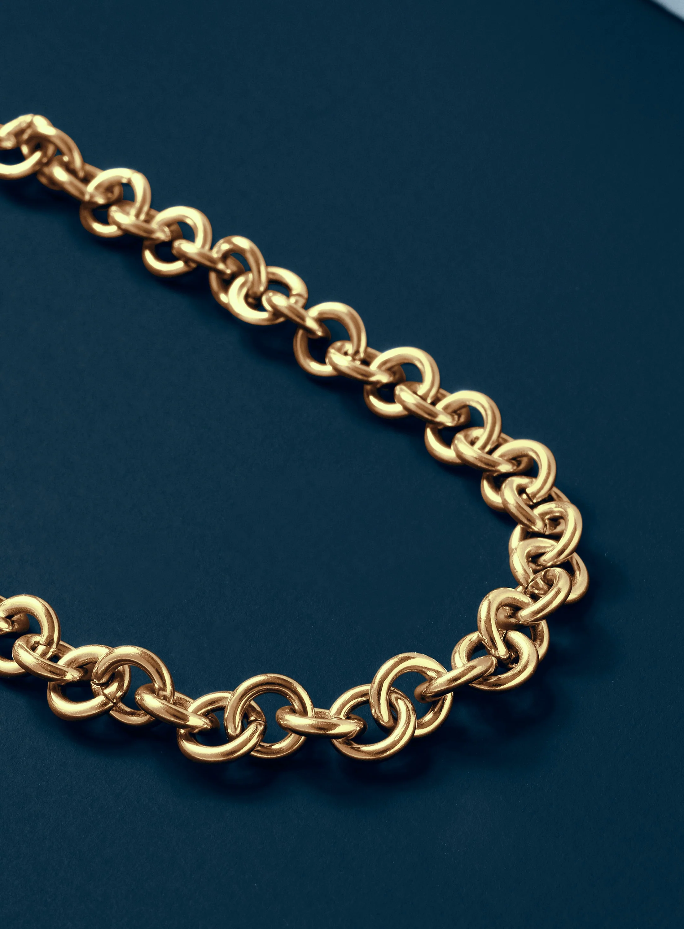 9mm Gold Round Cable Chain Necklace for Men - Image 4
