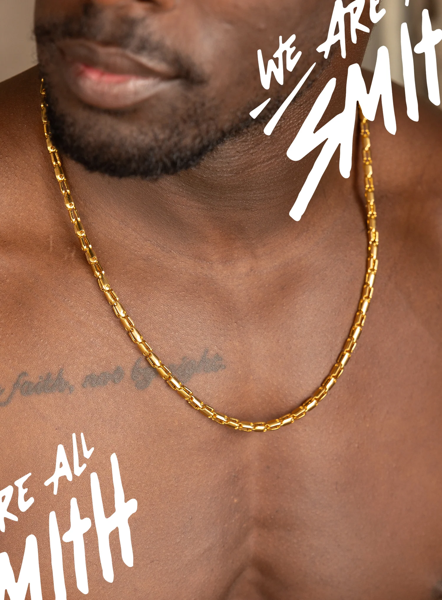 Stainless Steel Gold Plated Men's 5mm Chain Necklace - Image 3