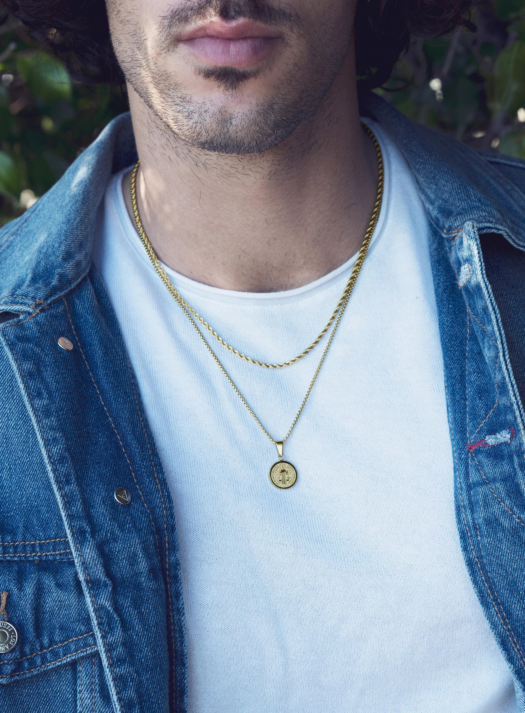 Saint Benedict Medal Necklace Set for Men - Image 5