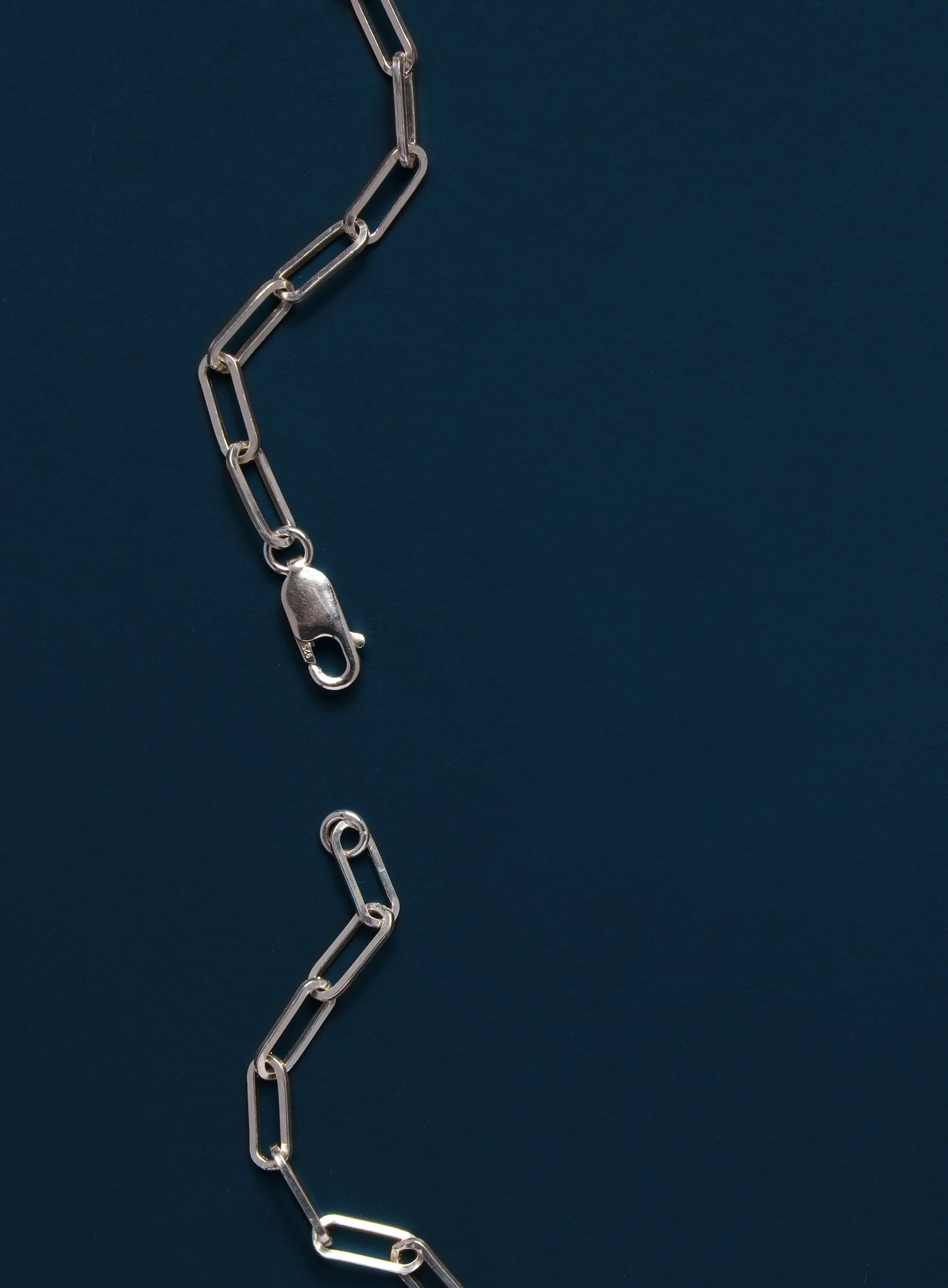 Sterling Silver Cable / Clip Chain Necklace for Men - Image 5