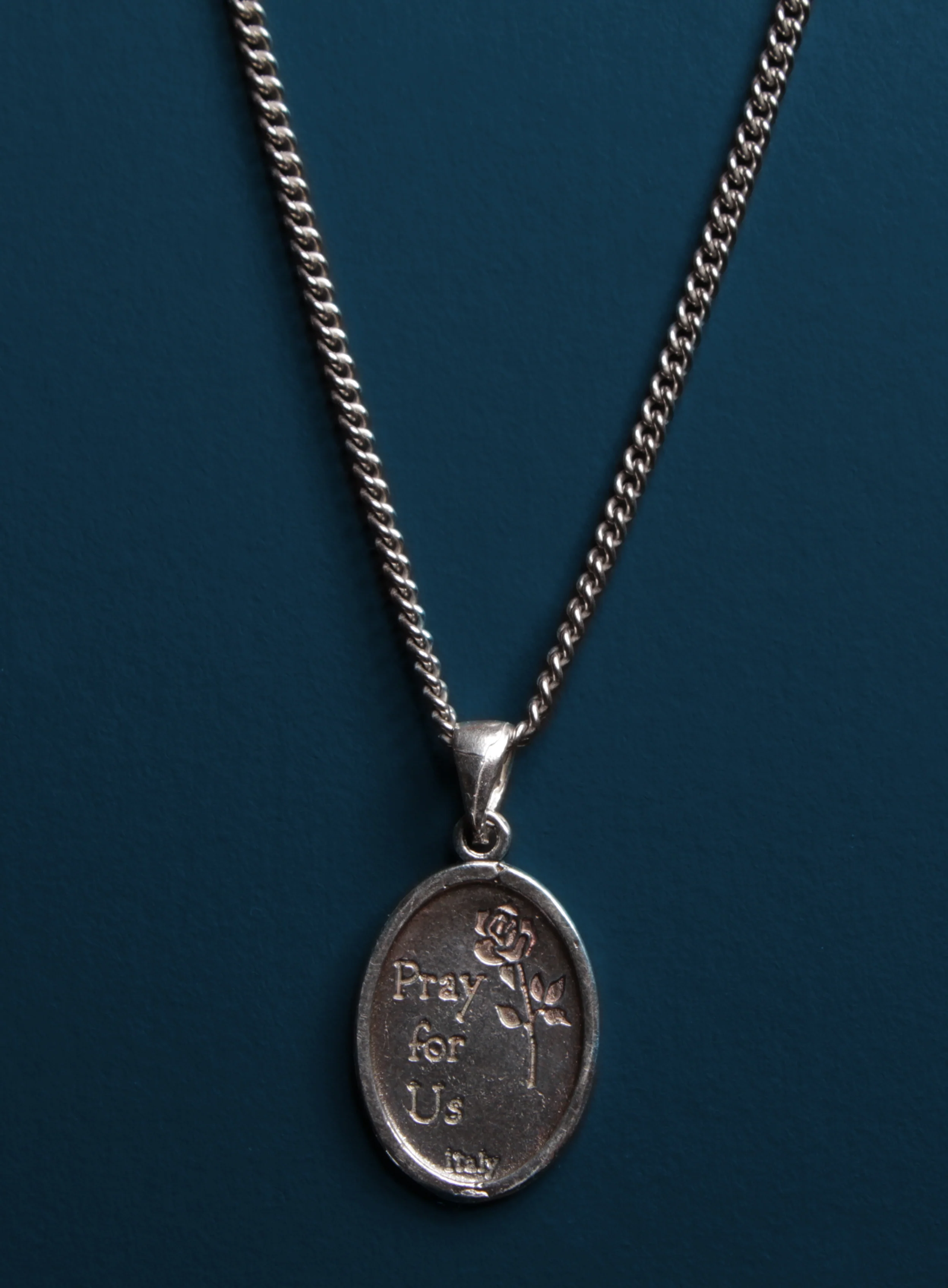 Sterling Silver St. Christopher Medal Necklace for Men - Image 4