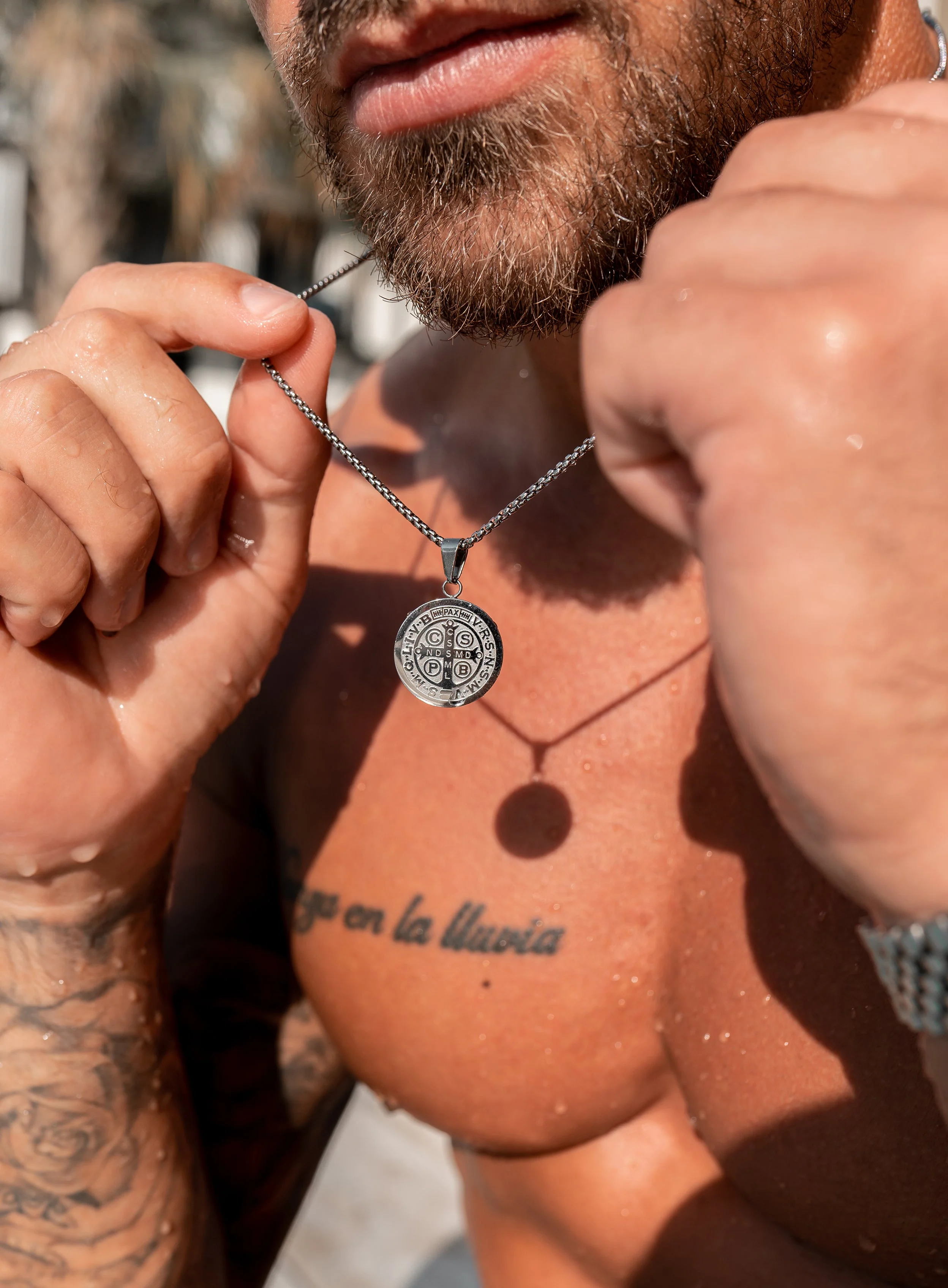 Sweatproof + Waterproof Large St. Benedict Medal - Image 3