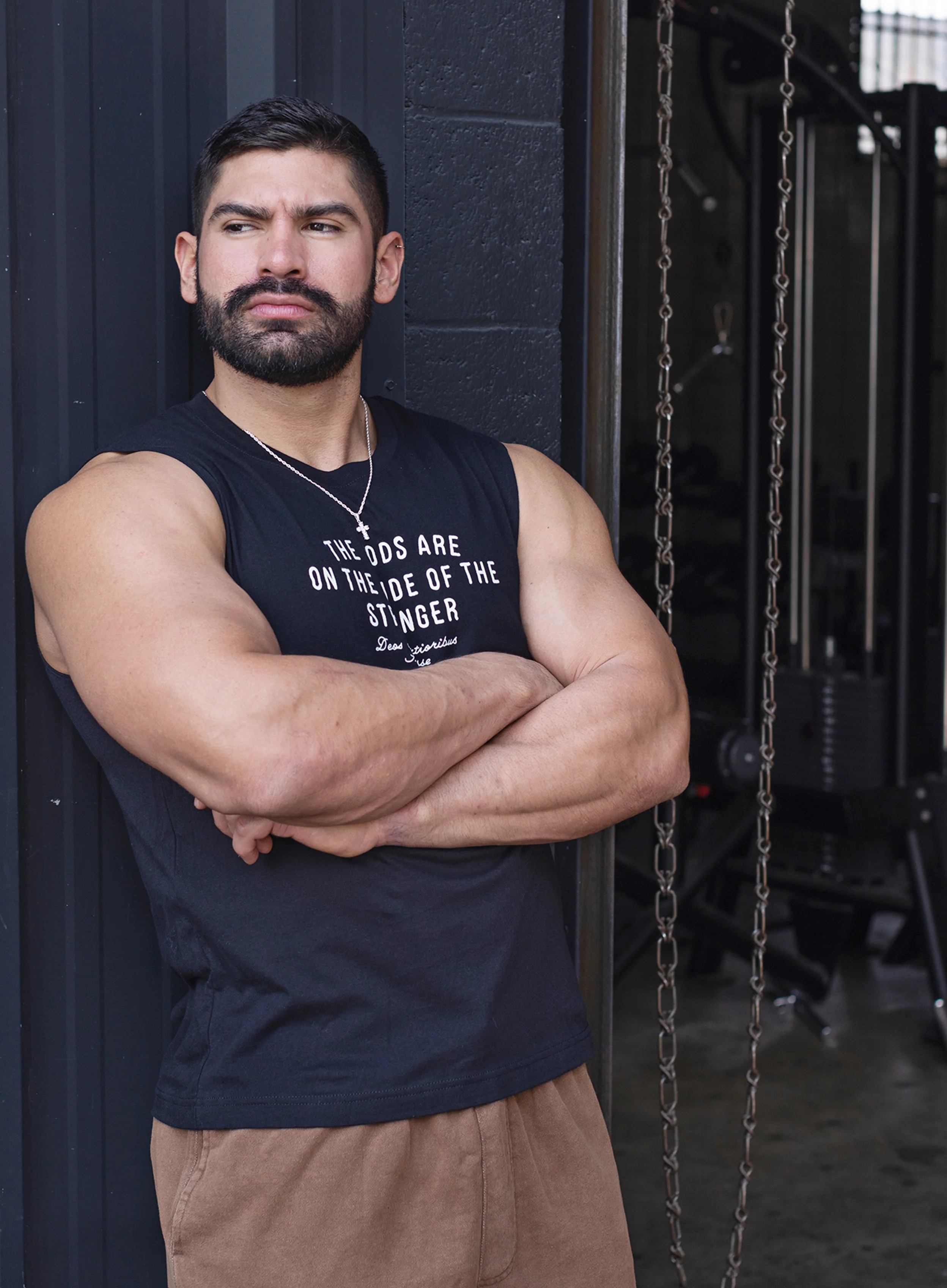 The Gods are on the Side of the Stronger Black Muscle Tank - Image 3