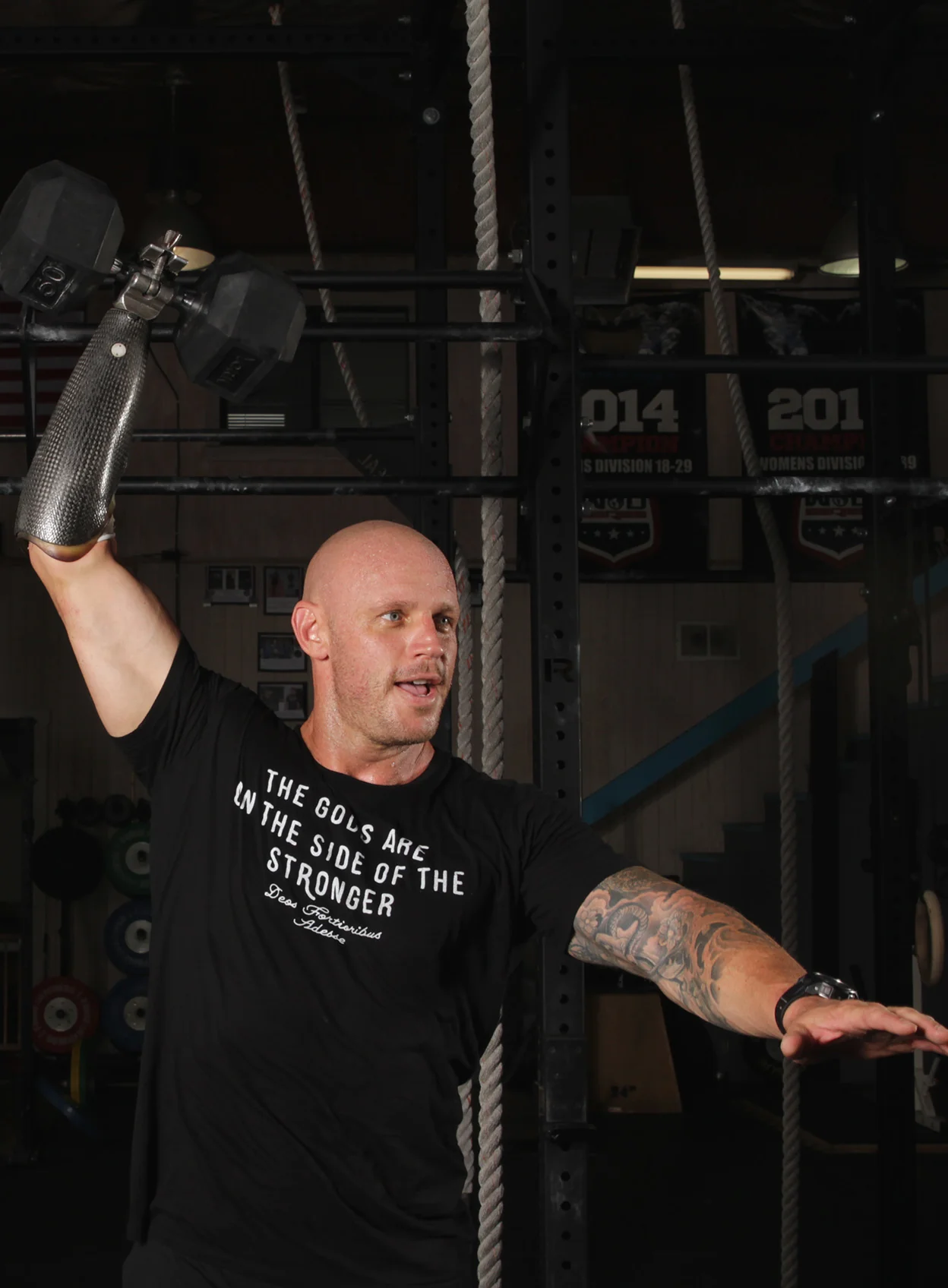 "The Gods are on the side of the Stronger" Black Short sleeve t-shirt - Image 4