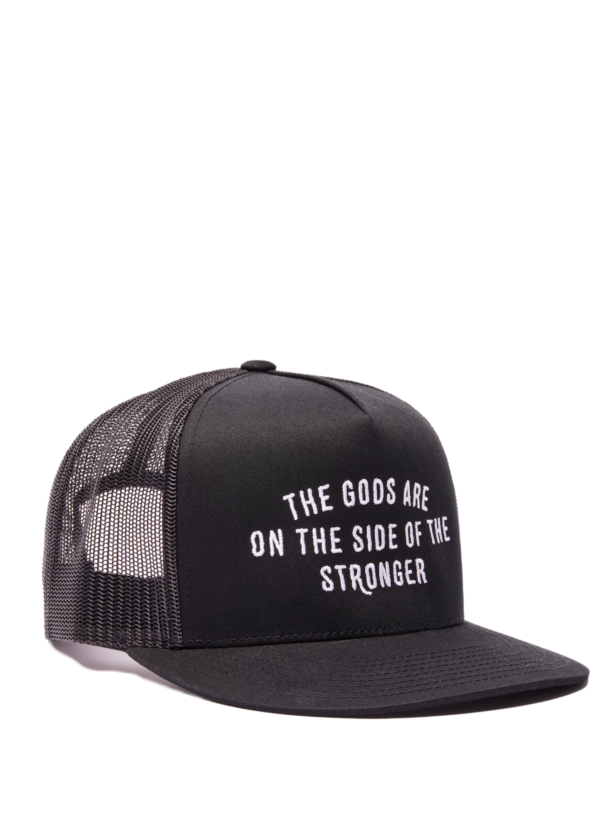 "The Gods are on the Side of the Stronger" Trucker Cap - Image 4