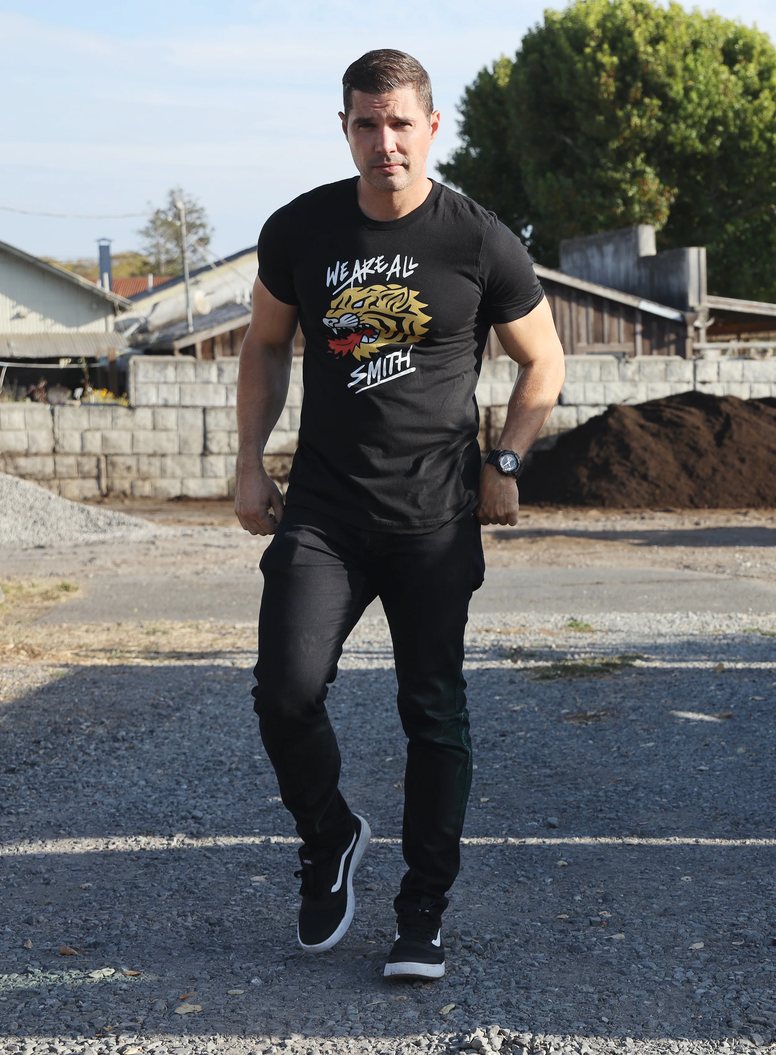 We Are All Smith Tiger Short Sleeve Black Unisex t-shirt - Image 2