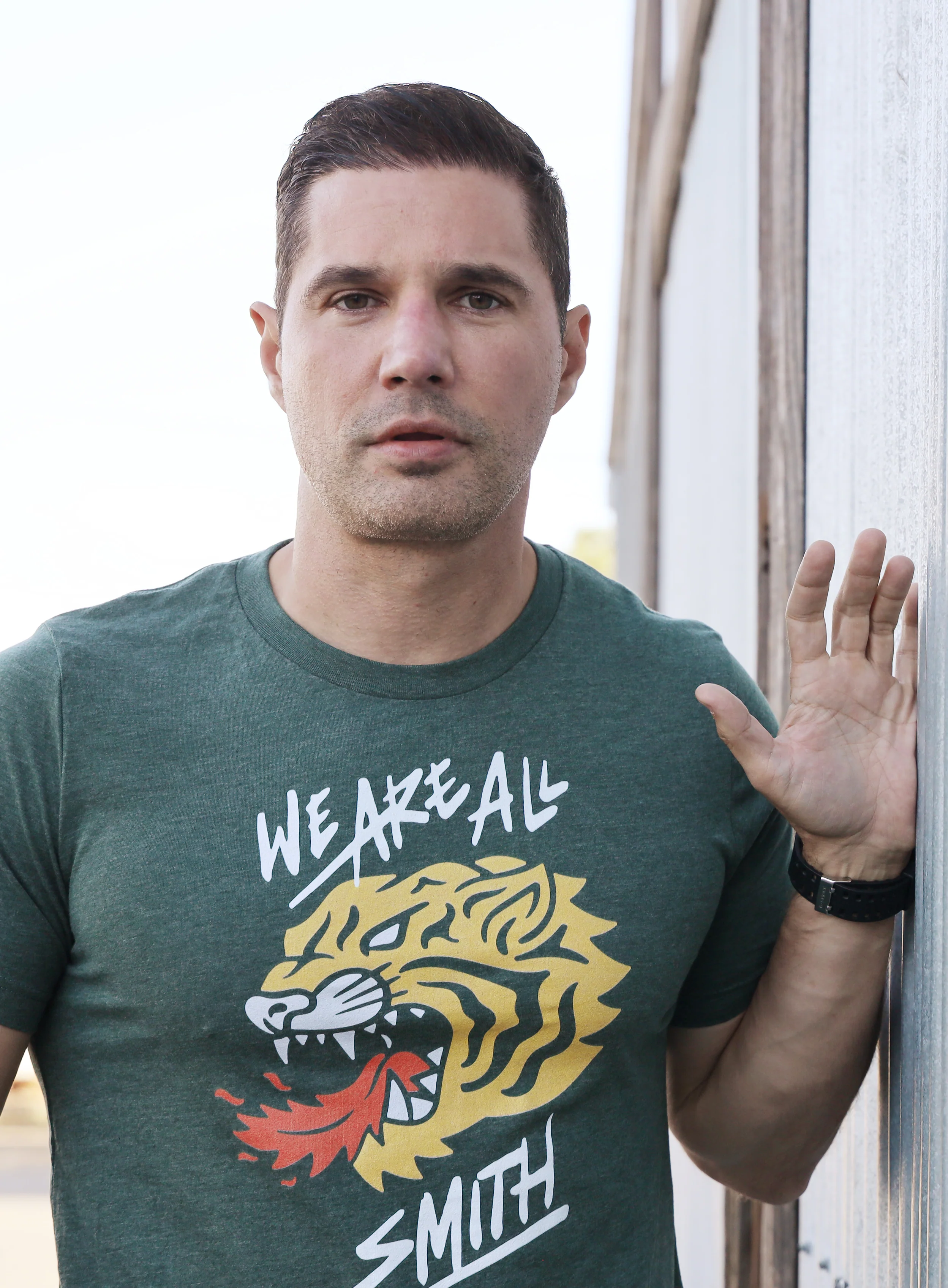 WAAS Tiger Green Heather Short Sleeve Unisex t-shirt - Image 3