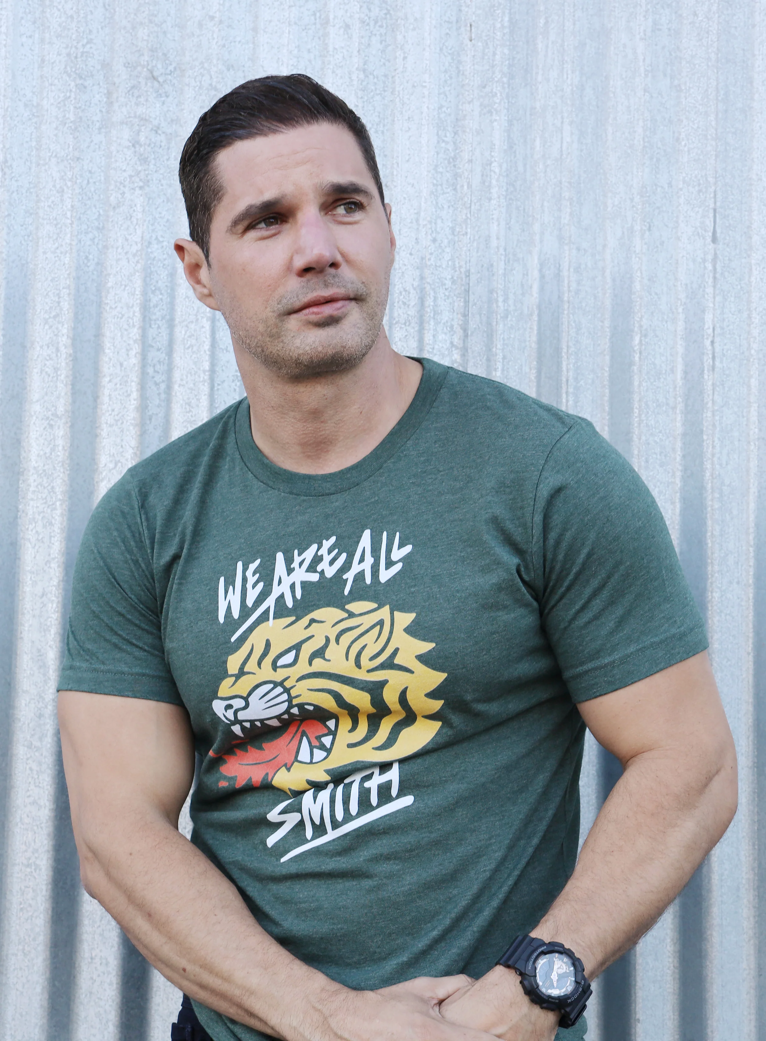 WAAS Tiger Green Heather Short Sleeve Unisex t-shirt - Image 5