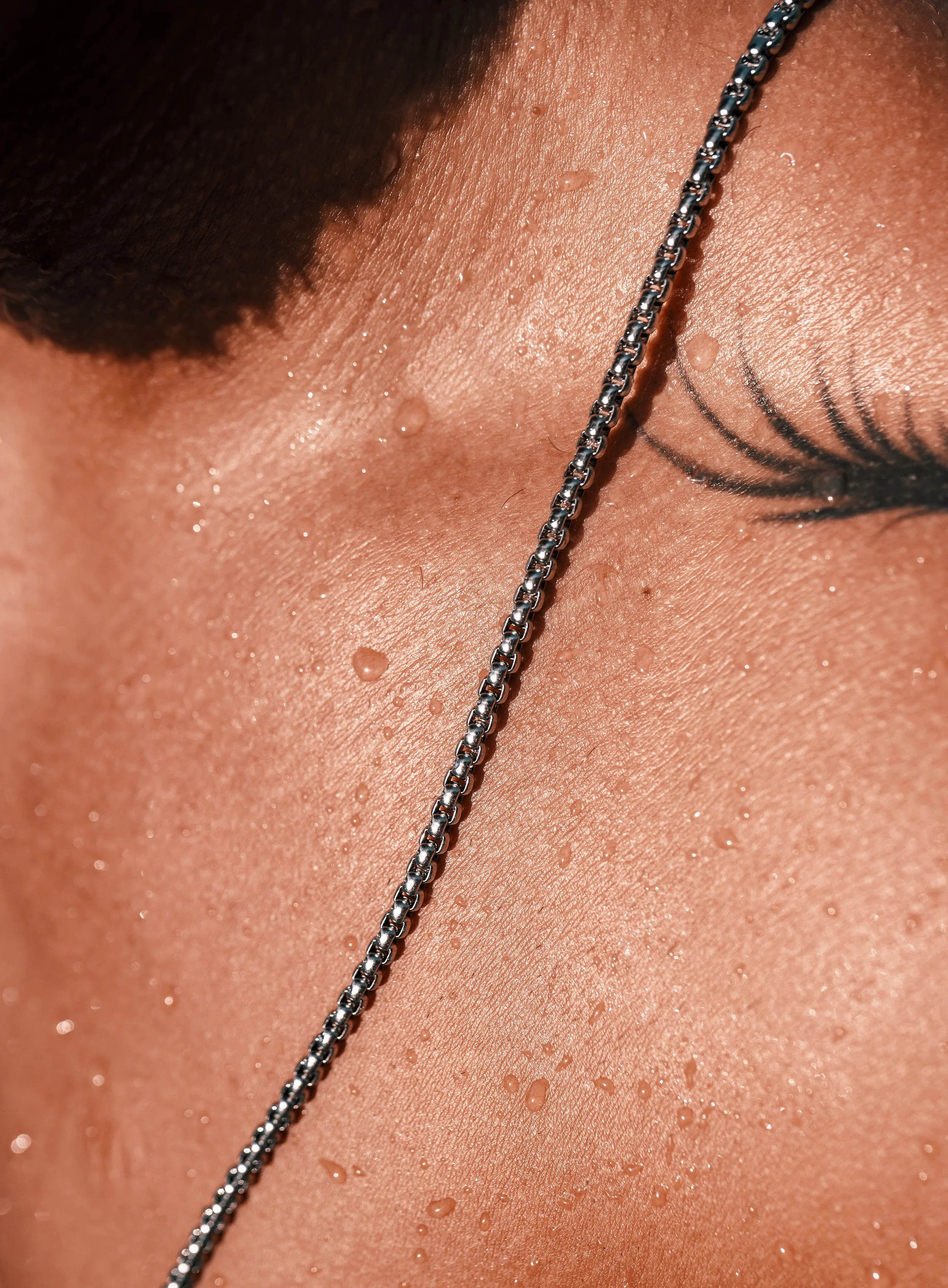 4mm Stainless Steel Round Box Chain Necklace for Men. - Image 8
