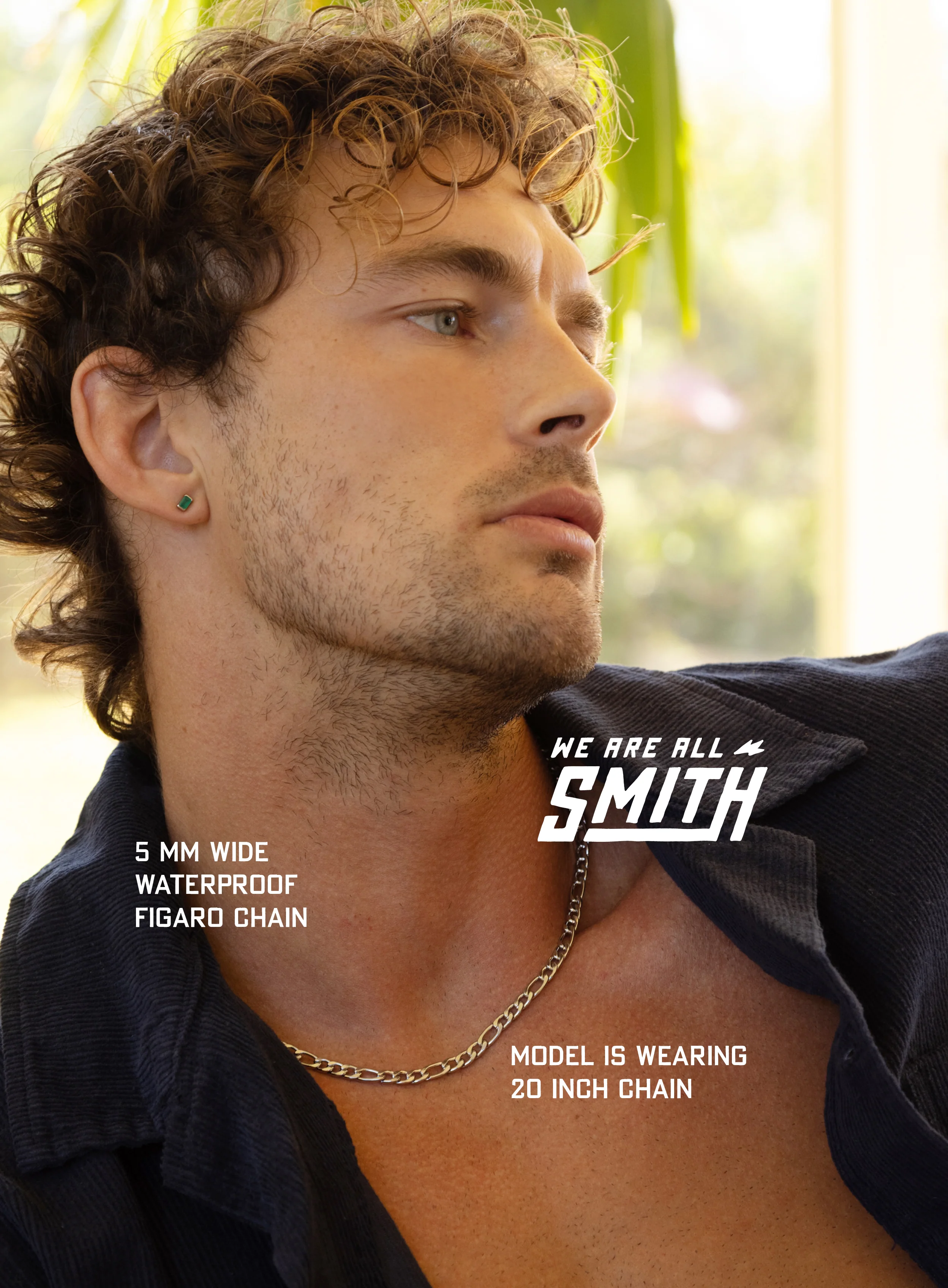 5mm Silver Figaro Chain Necklace for Men - Image 6