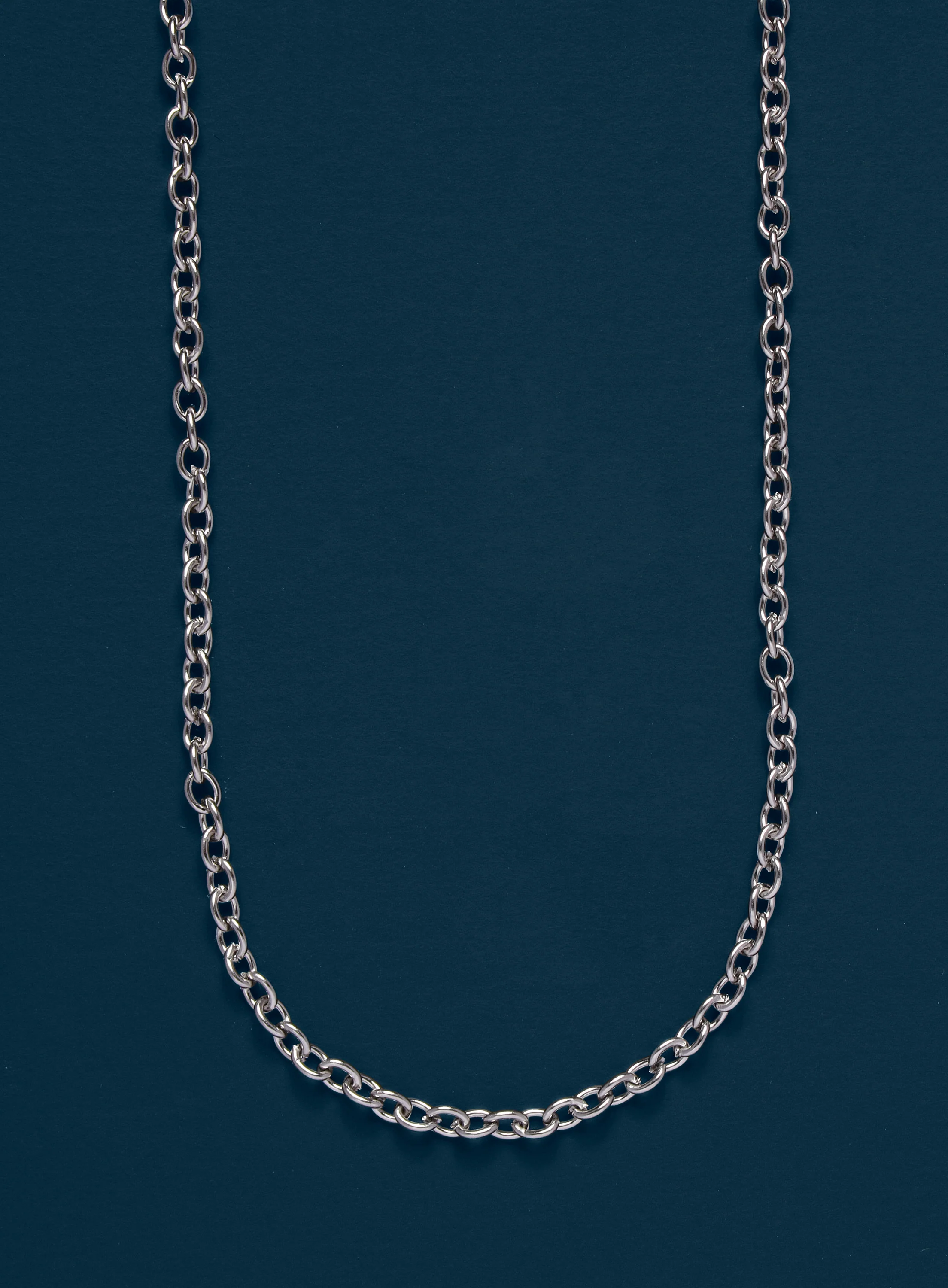 Waterproof Classic 3mm Cable Chain Necklace for Men - Image 2