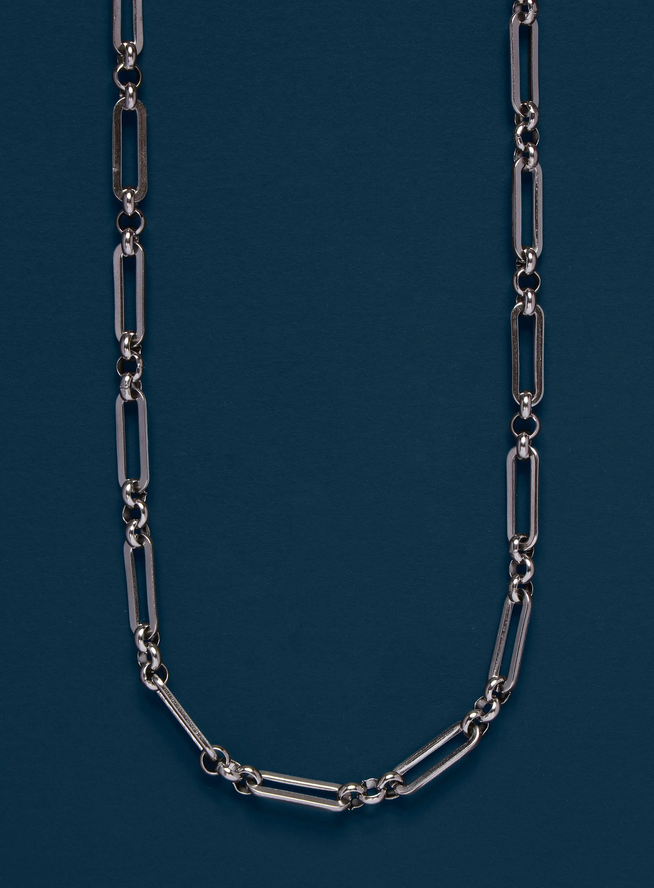 Waterproof Men's Silver Chain Necklace 4.5mm Wide - Image 2