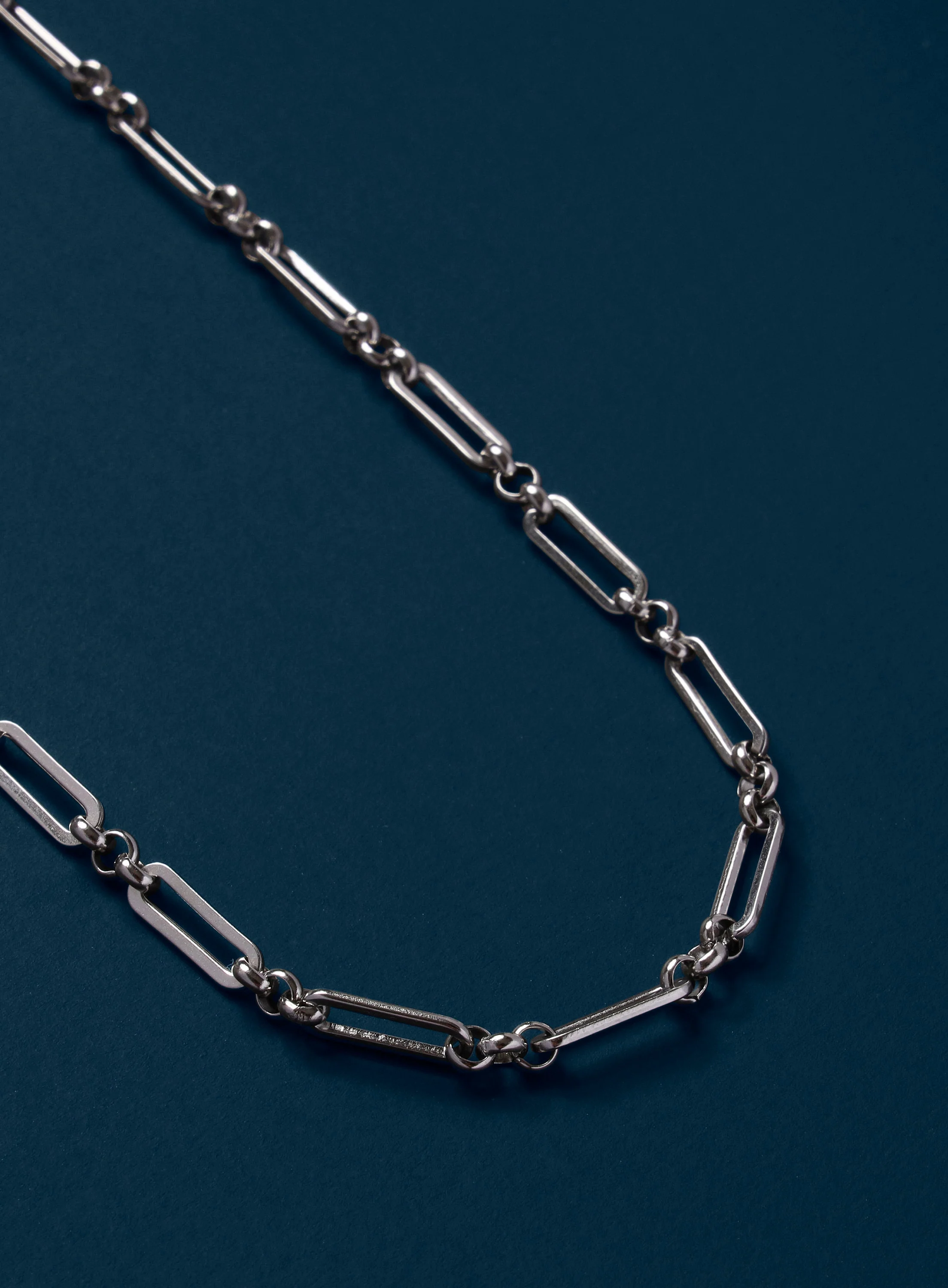 Waterproof Men's Silver Chain Necklace 4.5mm Wide - Image 4