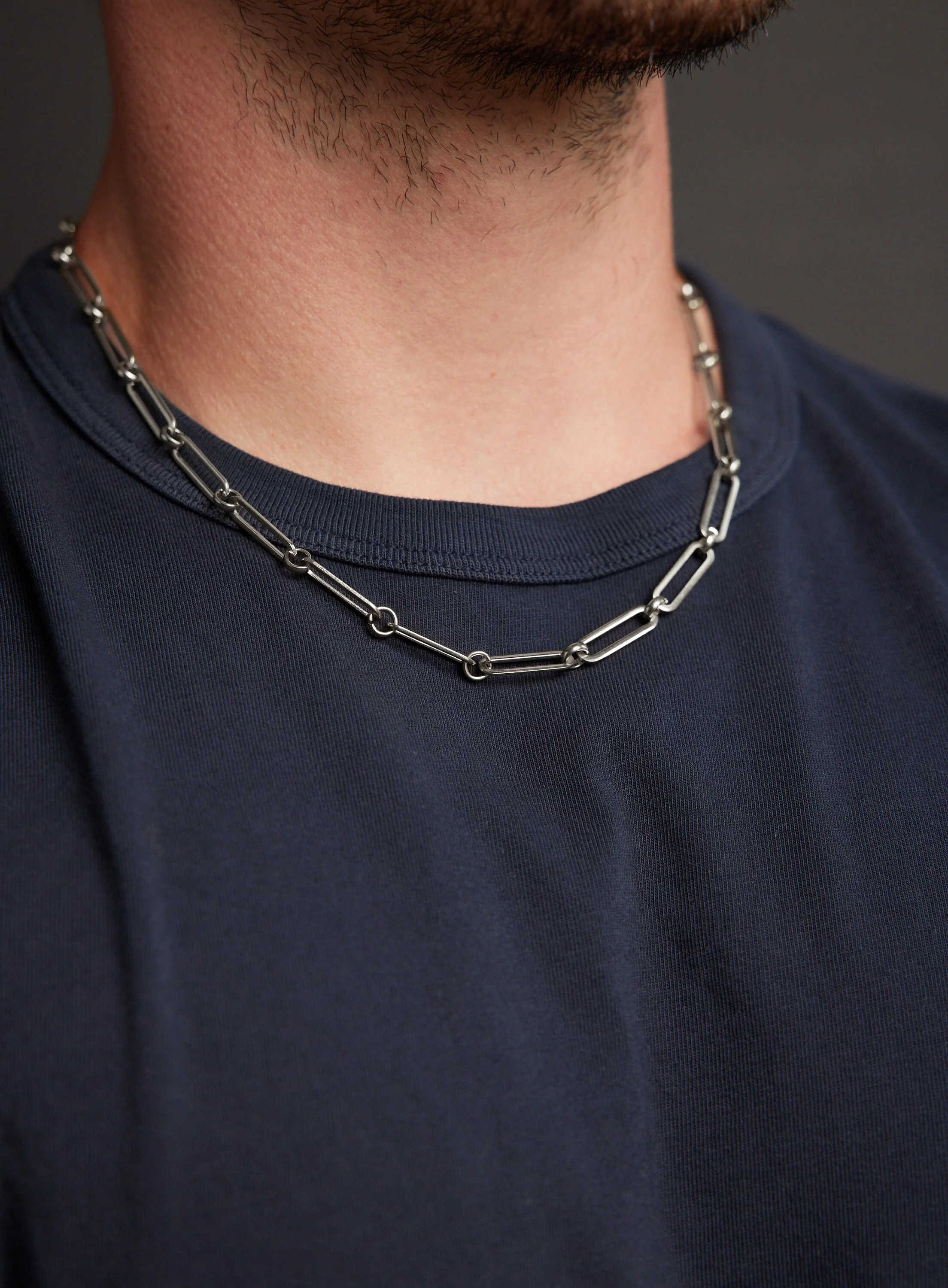 Waterproof 1 to 1 Clip Rolo Thick Necklace for Guys