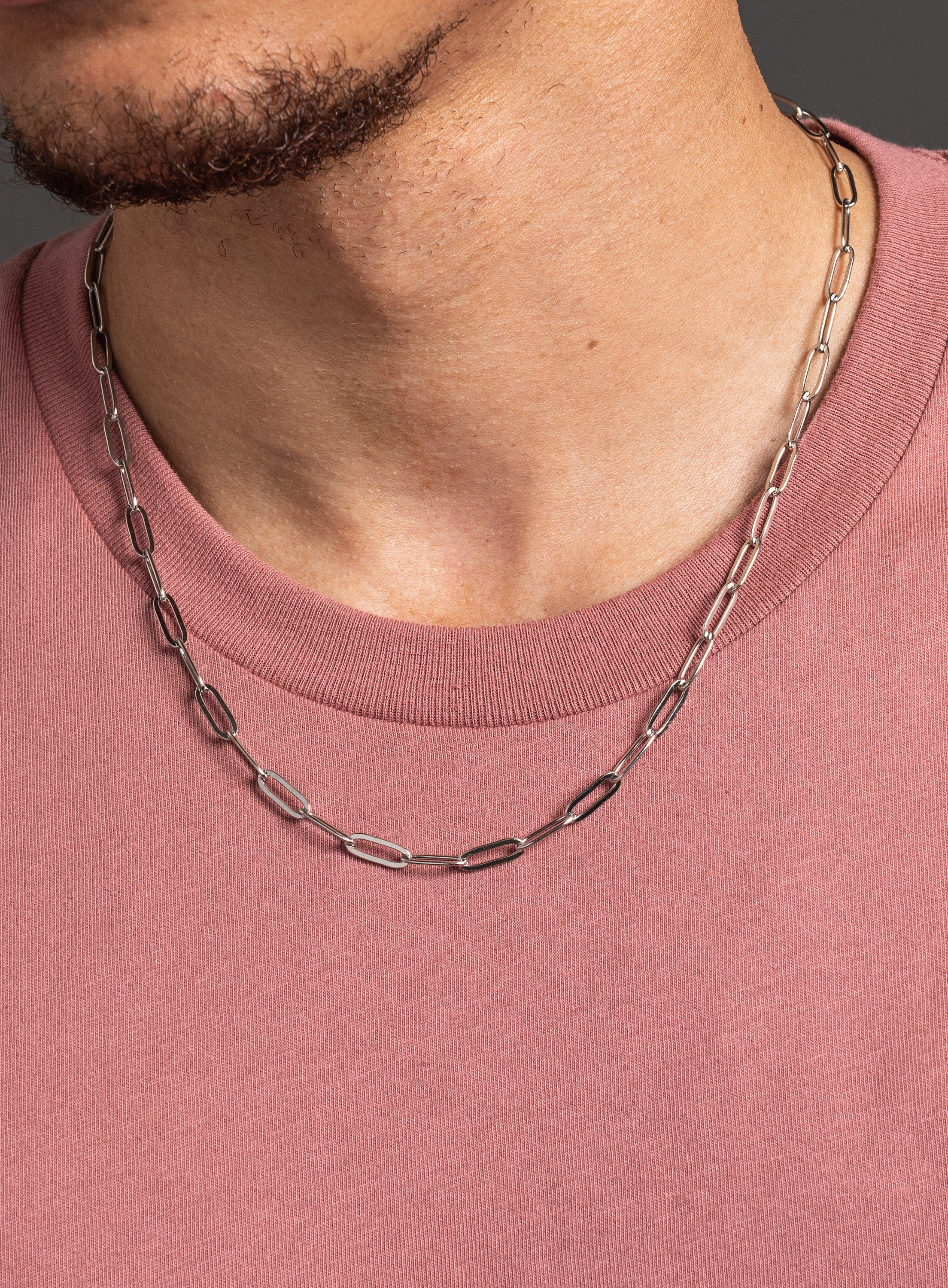 Waterproof Elongated Oval Clip Style 4.5mm Cable Chain