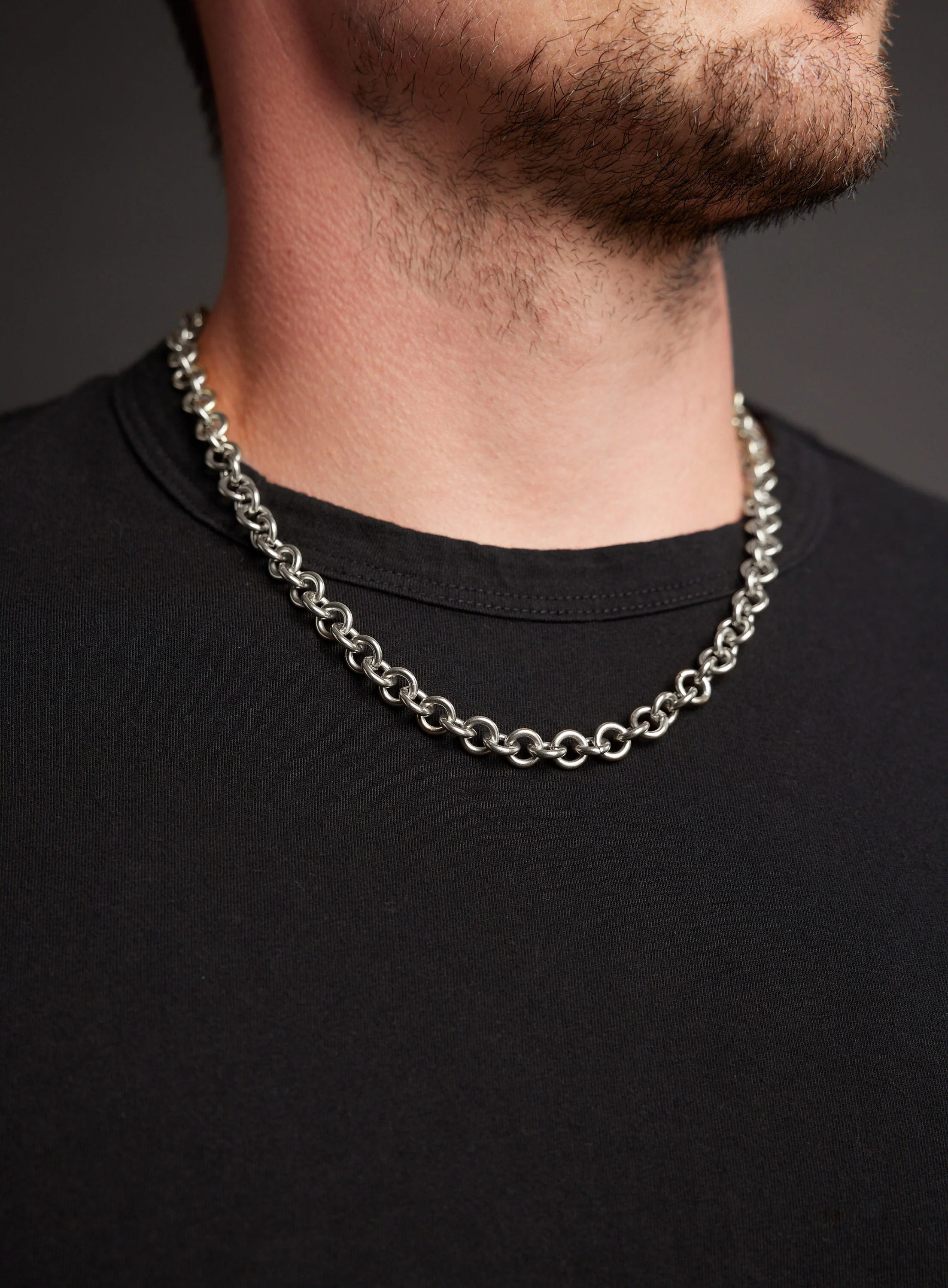 Waterproof 9mm Chunky Round Cable Chain Necklace for Men