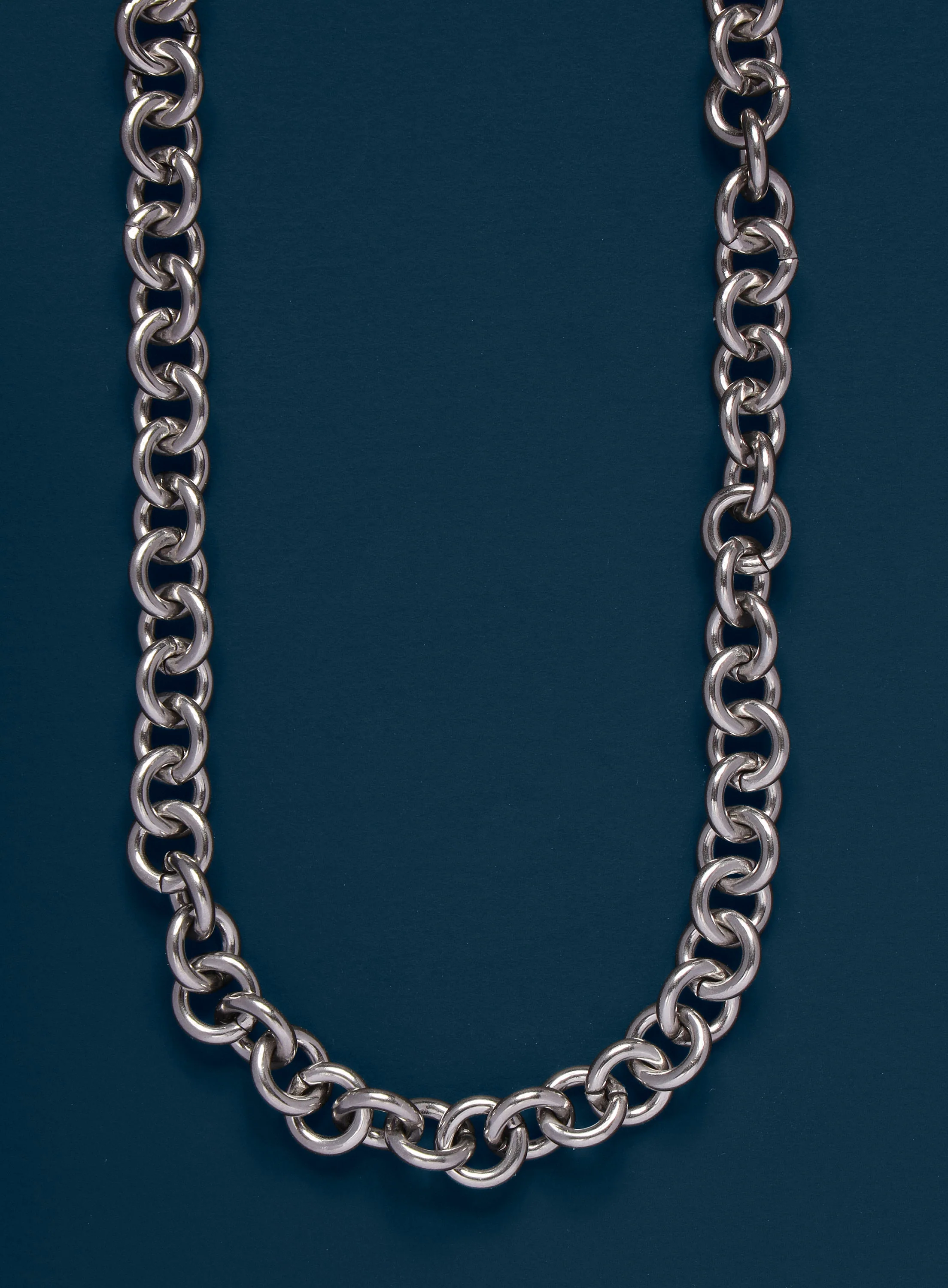 Waterproof 9mm Chunky Round Cable Chain Necklace for Men - Image 2