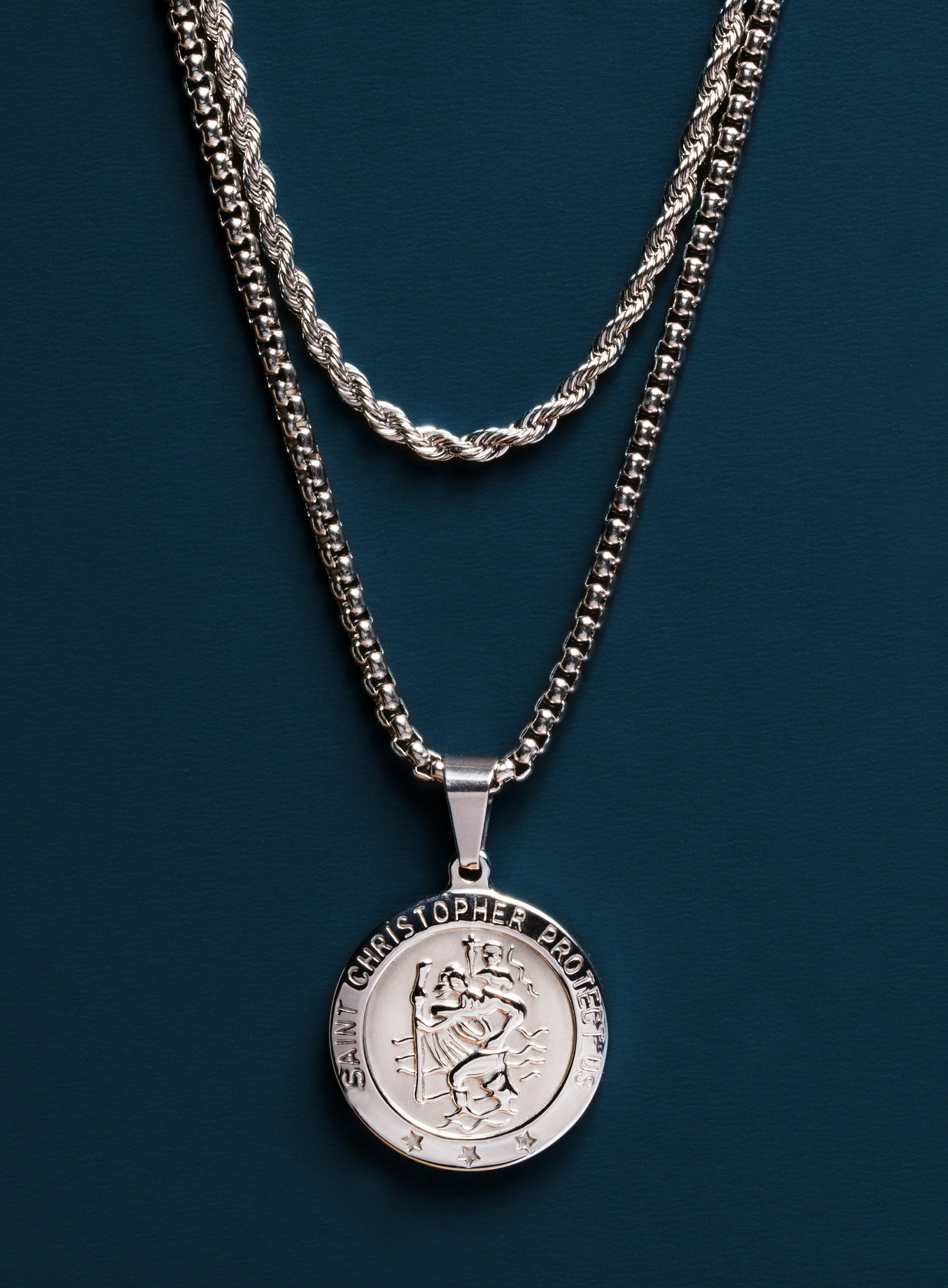 Waterproof Saint Christopher Necklace 5 Way Set
