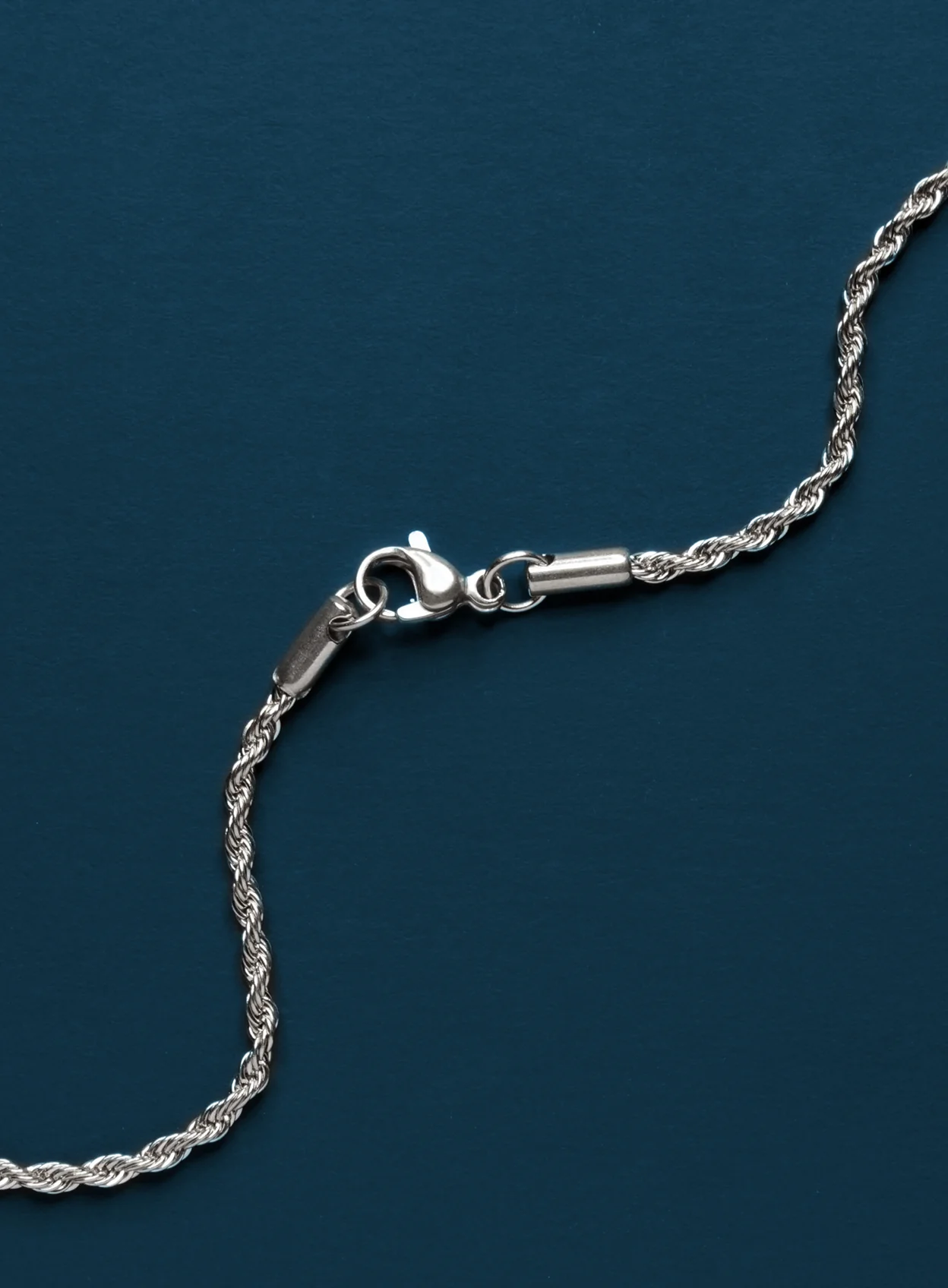 Waterproof Silver Rope chain necklace 2.5 mm - Image 12