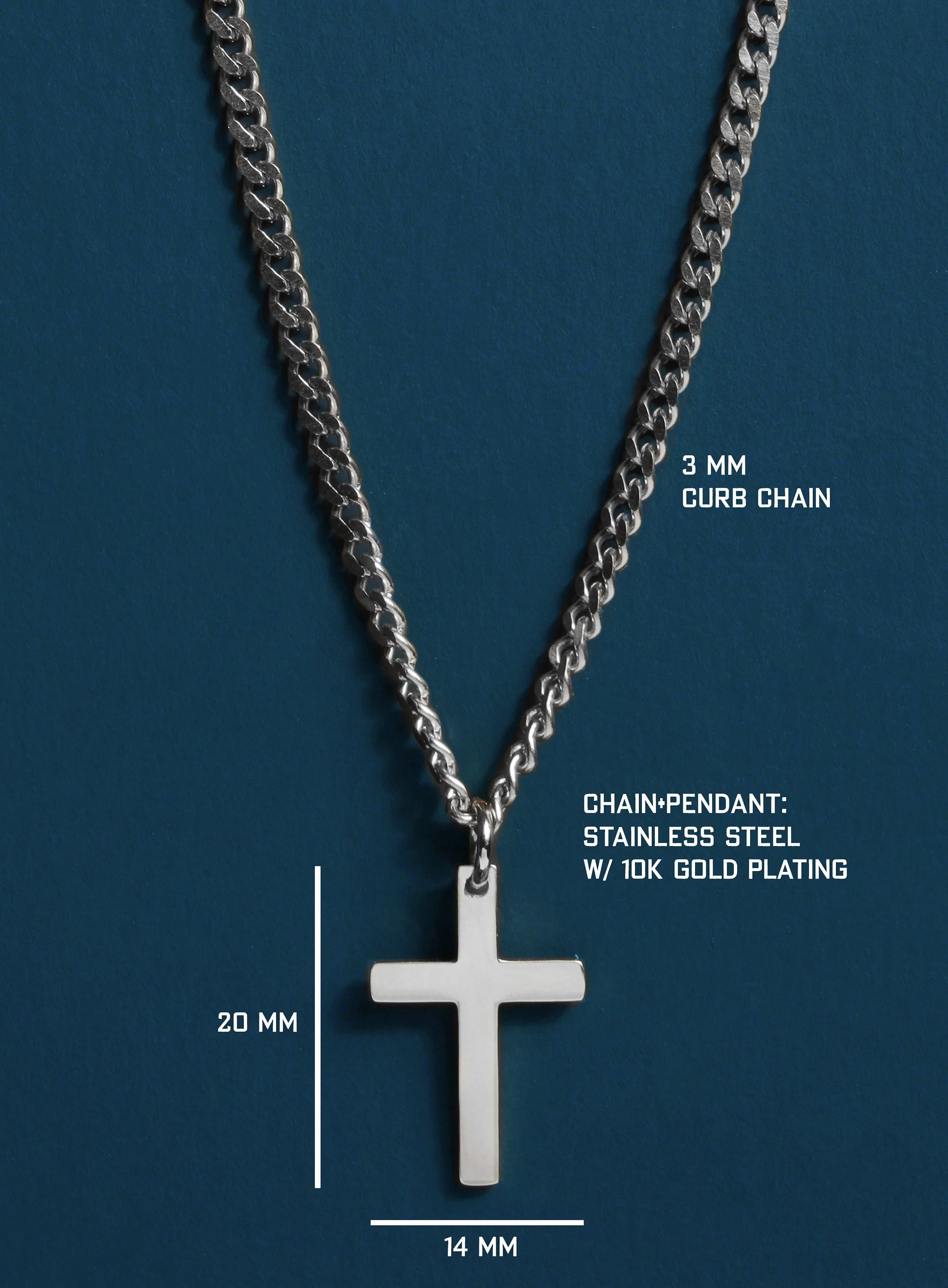 Waterproof Stainless Steel Cross For Men - Image 4
